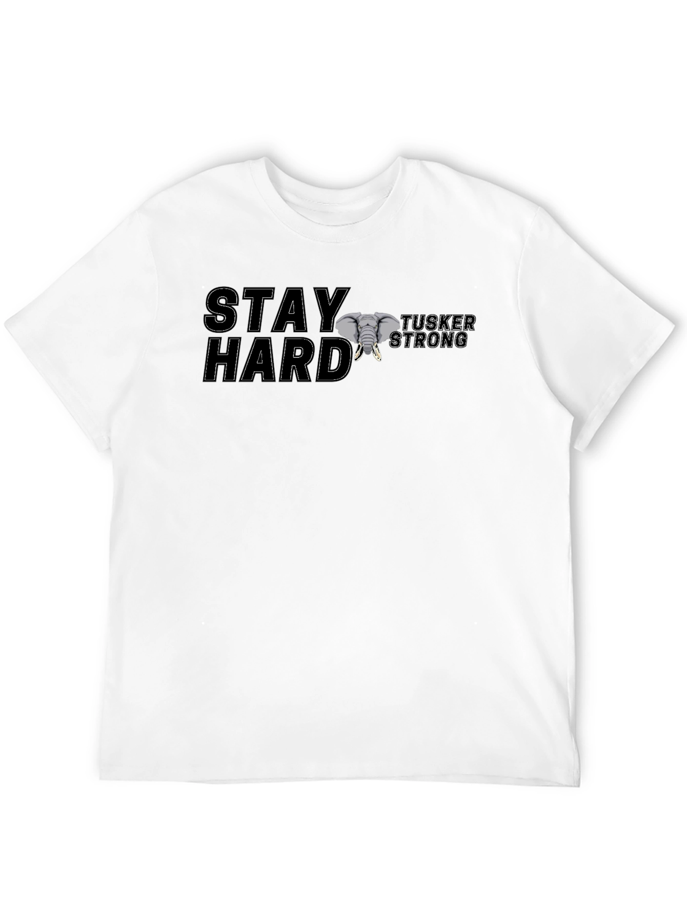 Stay Hard Tusker Strong Black T-Shirt