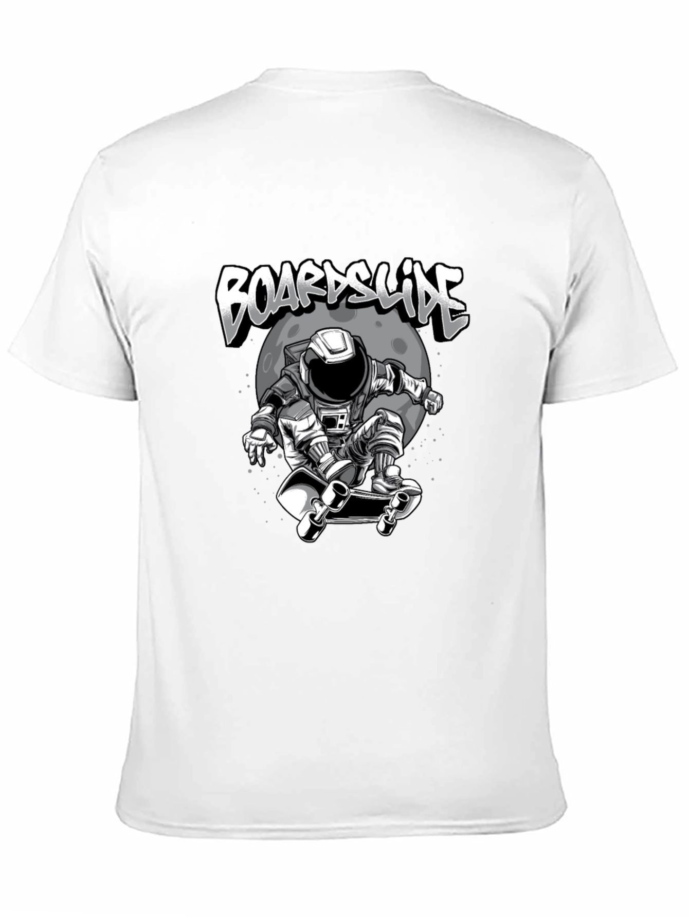 Astronaut Skateboarder Black T-Shirt