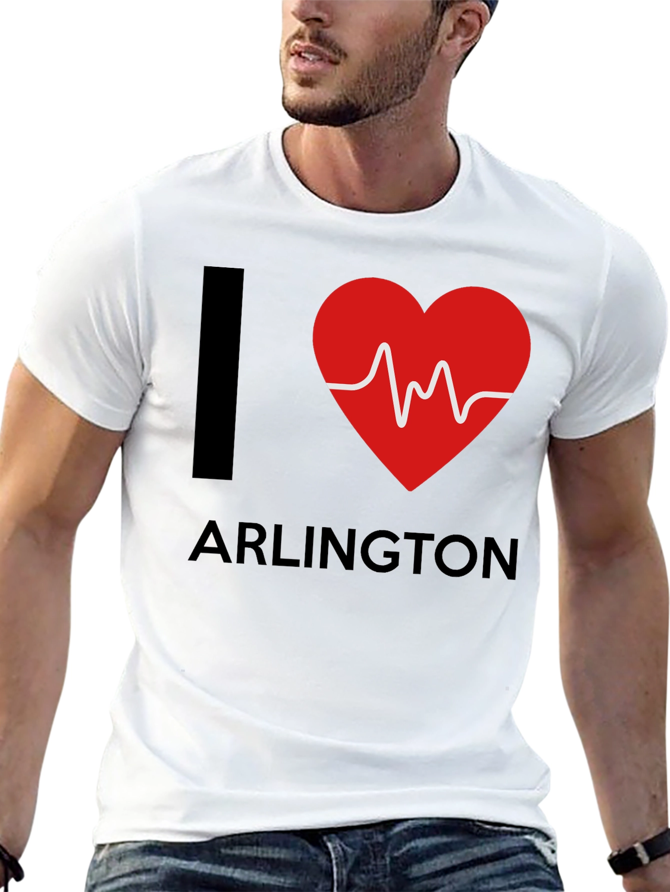 I Heart Arlington Graphic Tee - Black Cotton