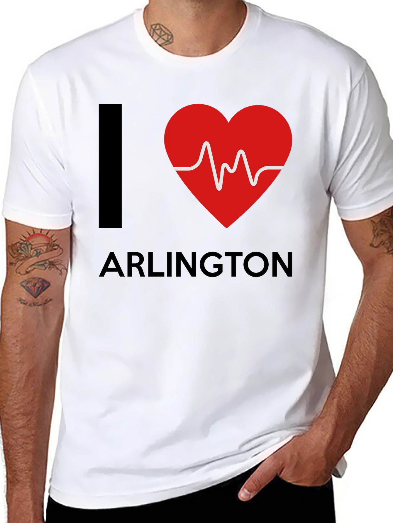 I Heart Arlington Graphic Tee - Black Cotton