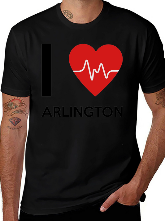 I Heart Arlington Graphic Tee - Black Cotton