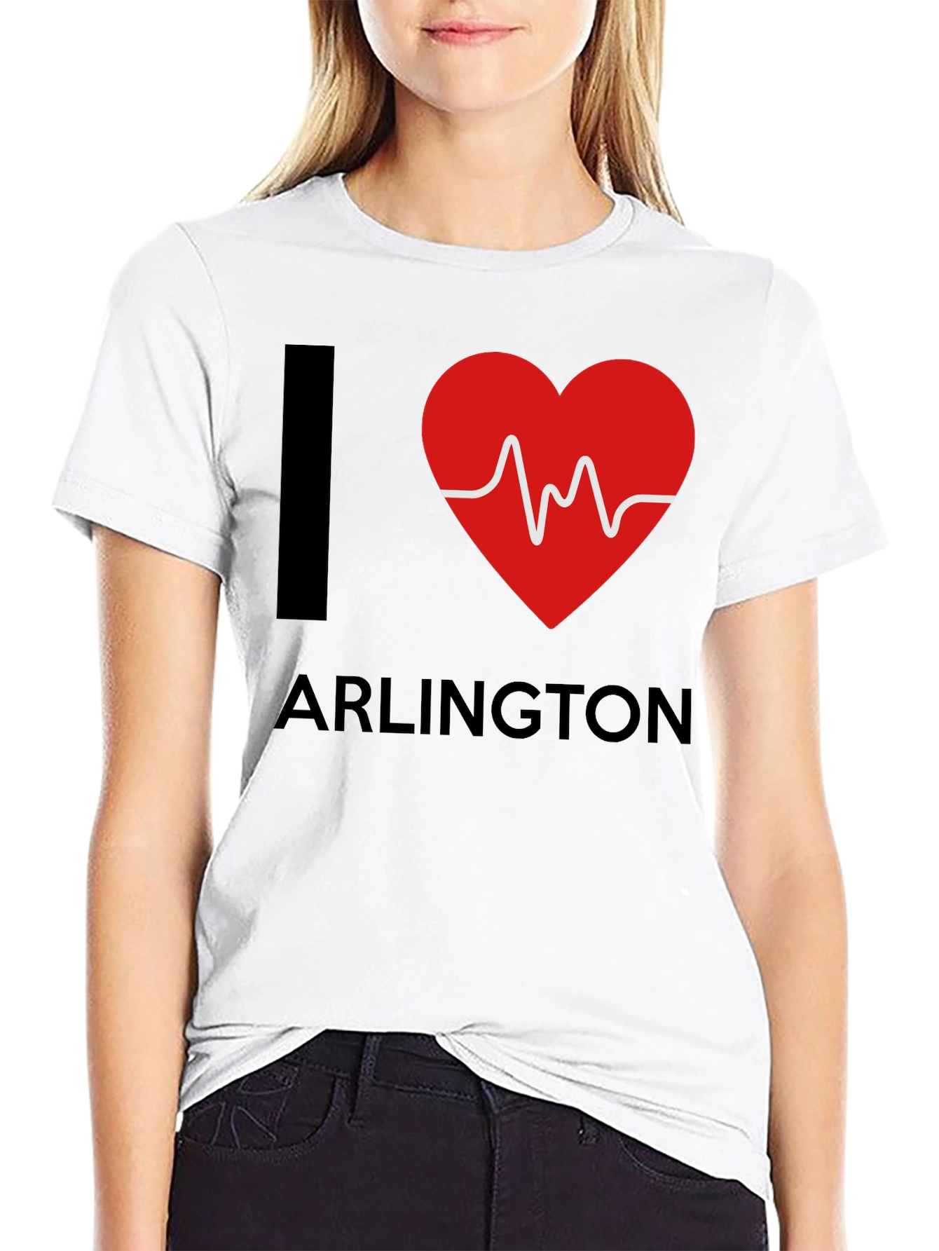 I Heart Arlington Graphic Tee - Black Cotton