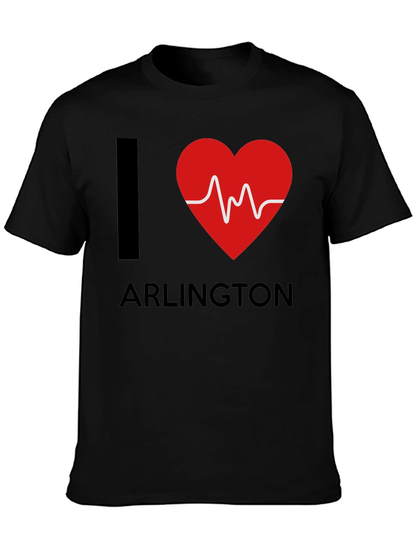 I Heart Arlington Graphic Tee - Black Cotton