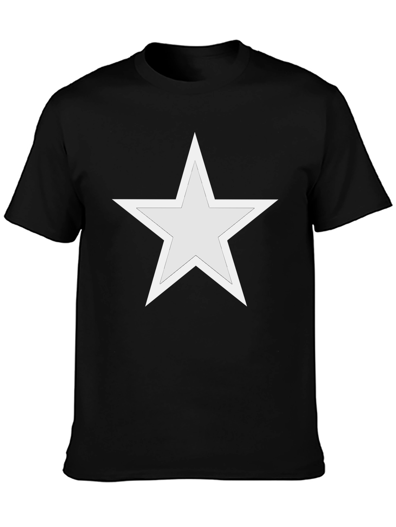 Star Graphic Tee - Casual Style Black T-Shirt
