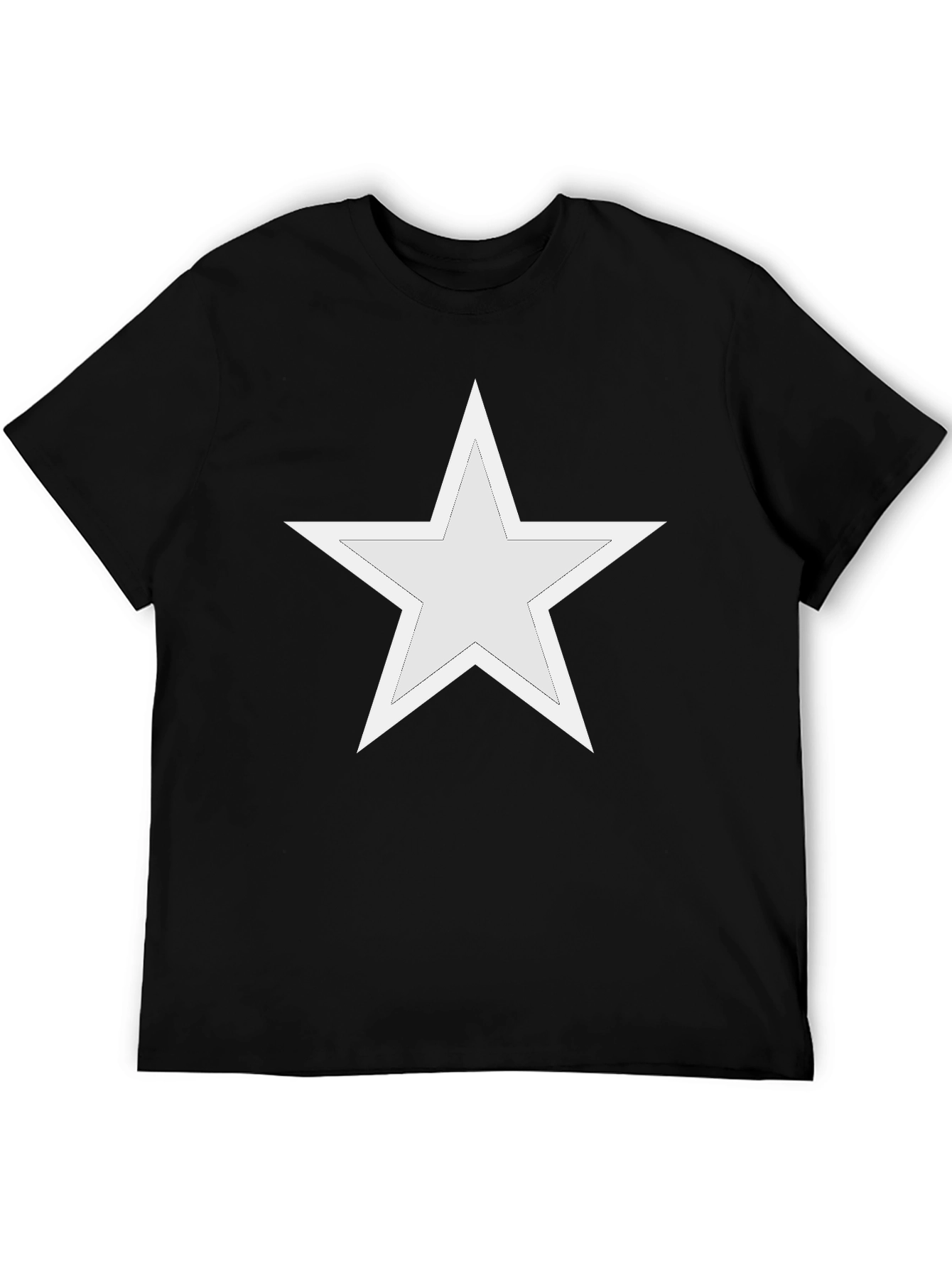 Star Graphic Tee - Casual Style Black T-Shirt