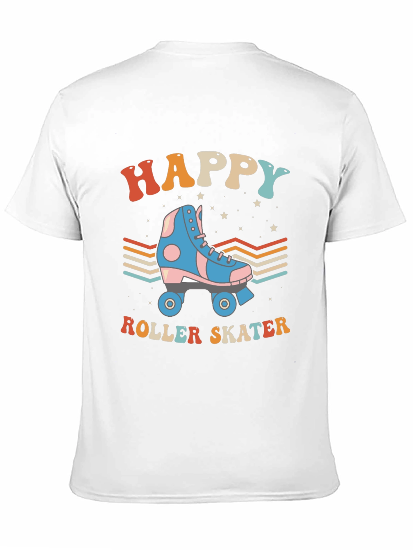 Happy Roller Skater Retro Style T-Shirt