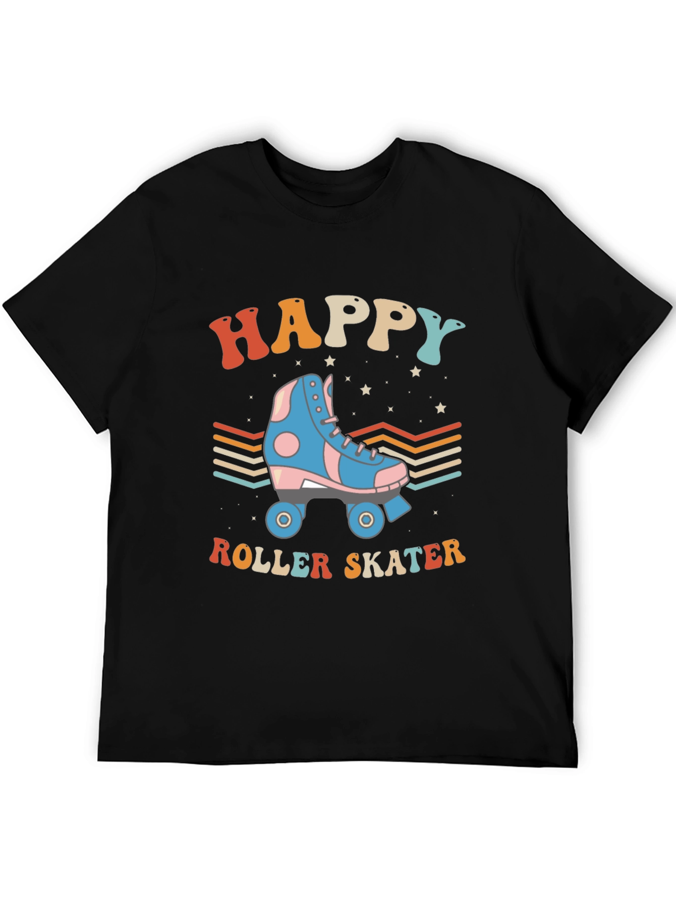 Happy Roller Skater Retro Style T-Shirt