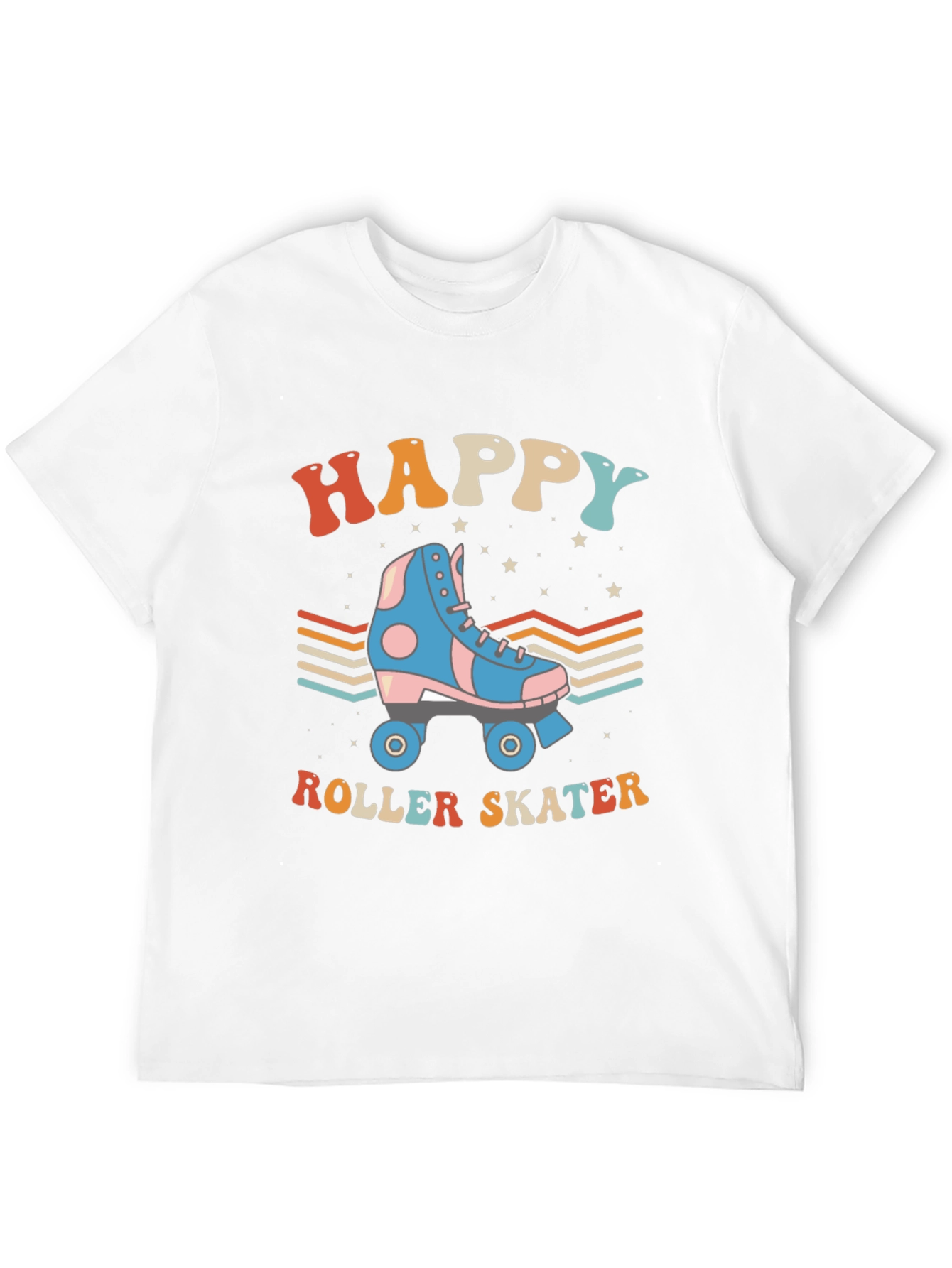 Happy Roller Skater Retro Style T-Shirt
