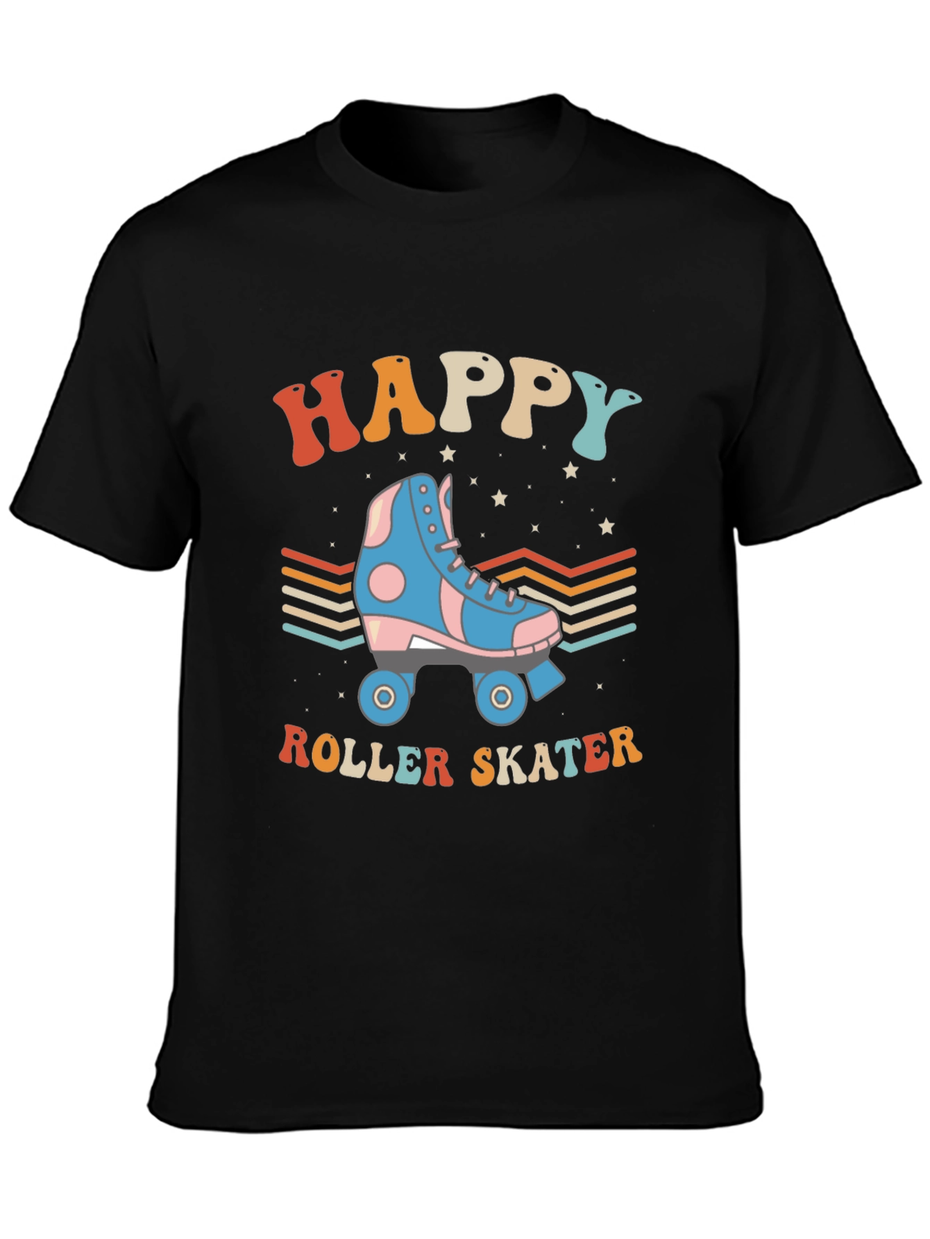 Happy Roller Skater Retro Style T-Shirt