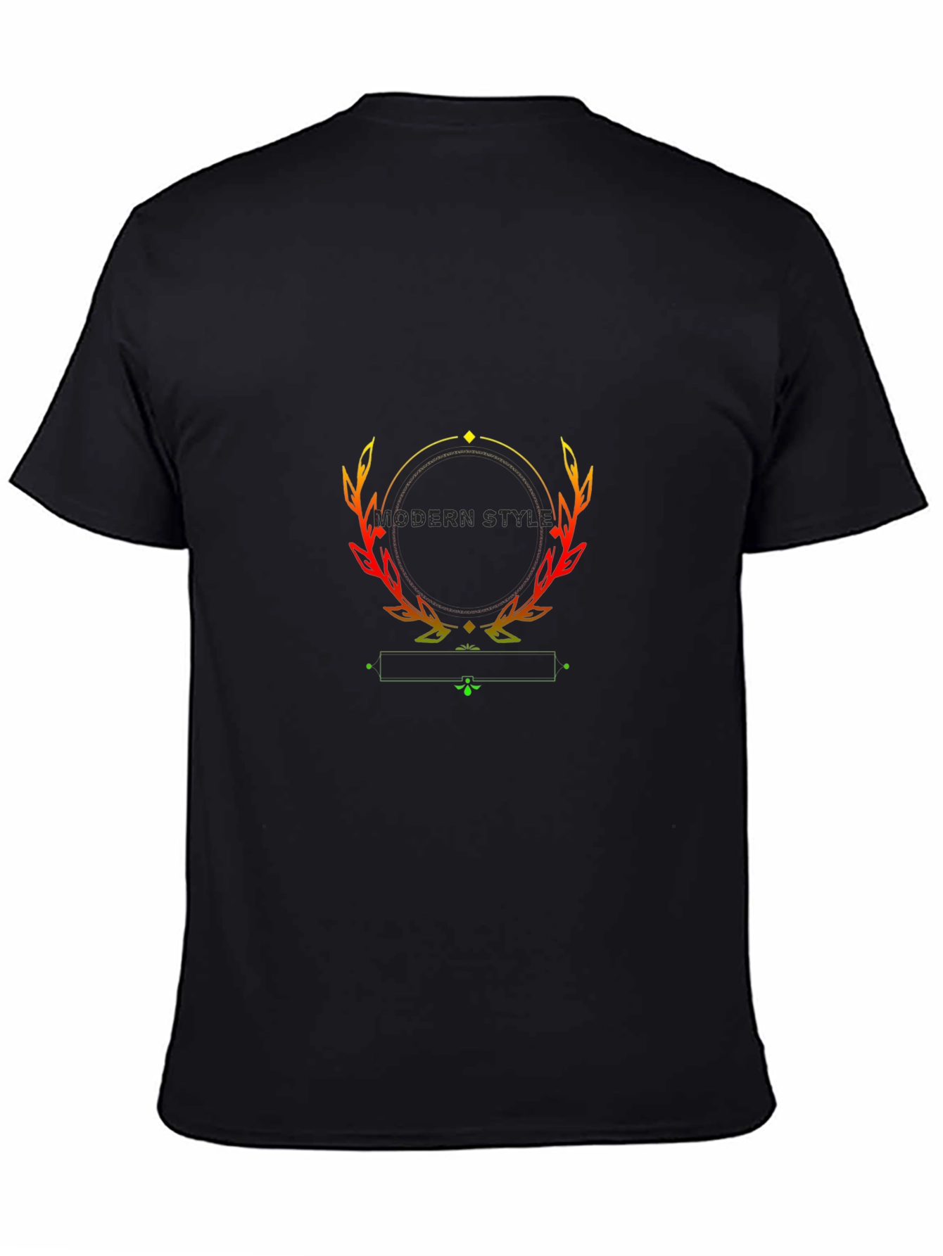 Modern Style Black T-Shirt