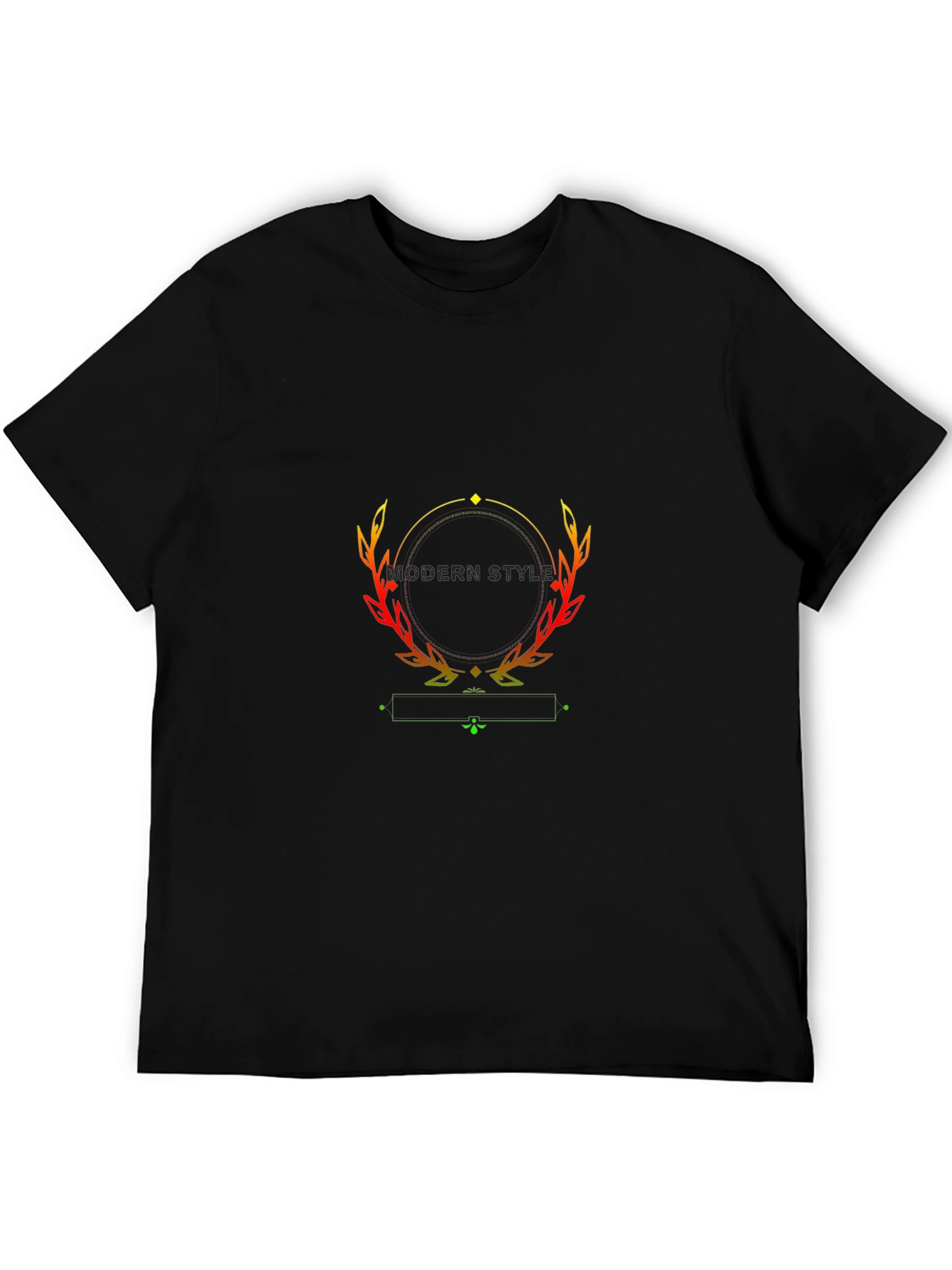 Modern Style Black T-Shirt