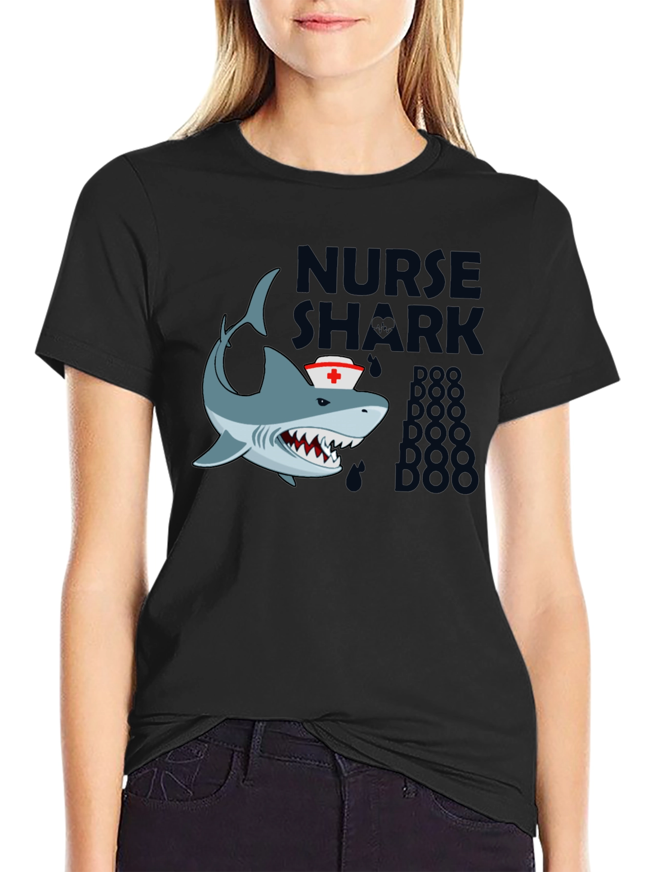 Nurse Shark Doo Doo T-Shirt - Black