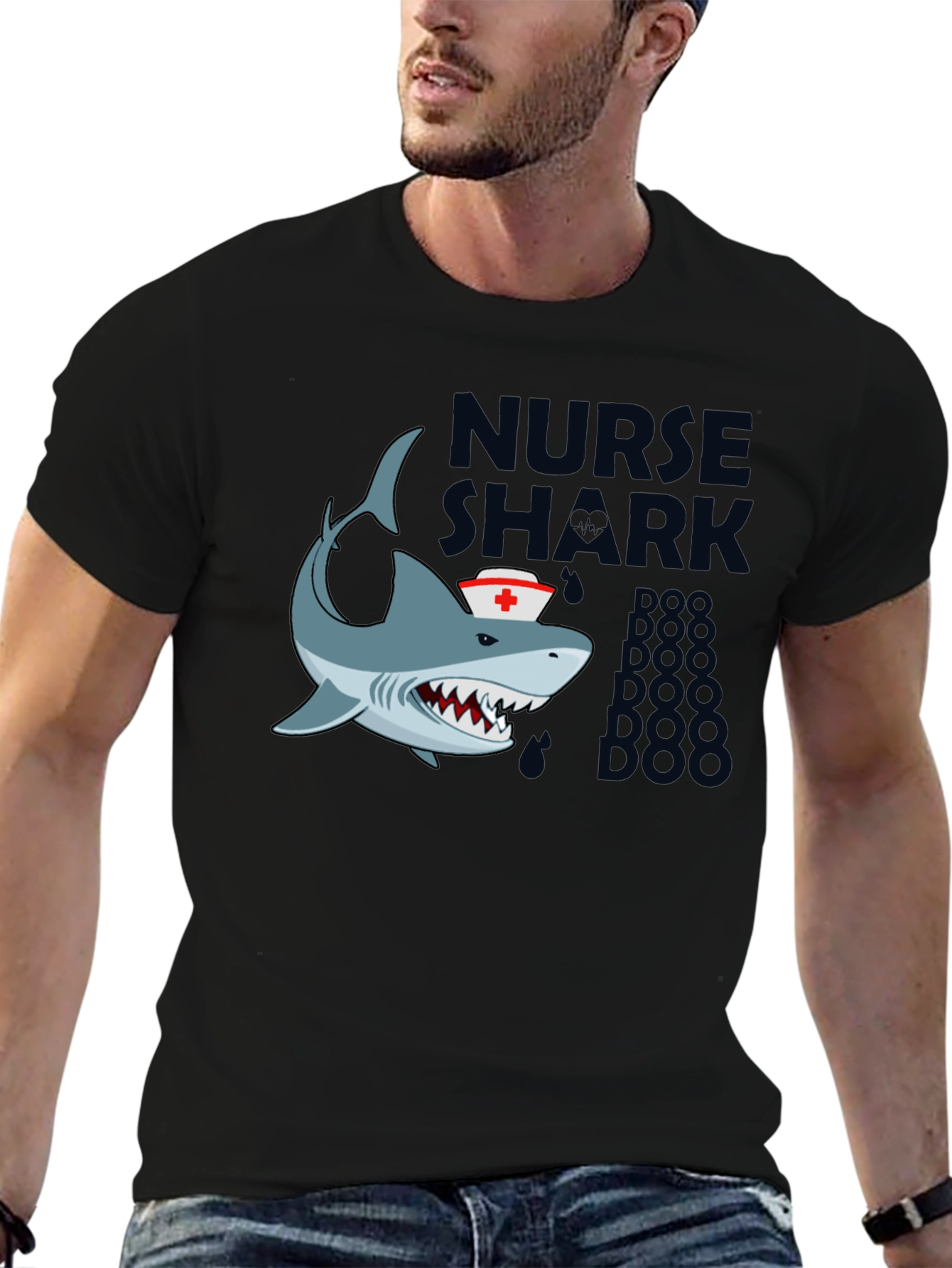 Nurse Shark Doo Doo T-Shirt - Black