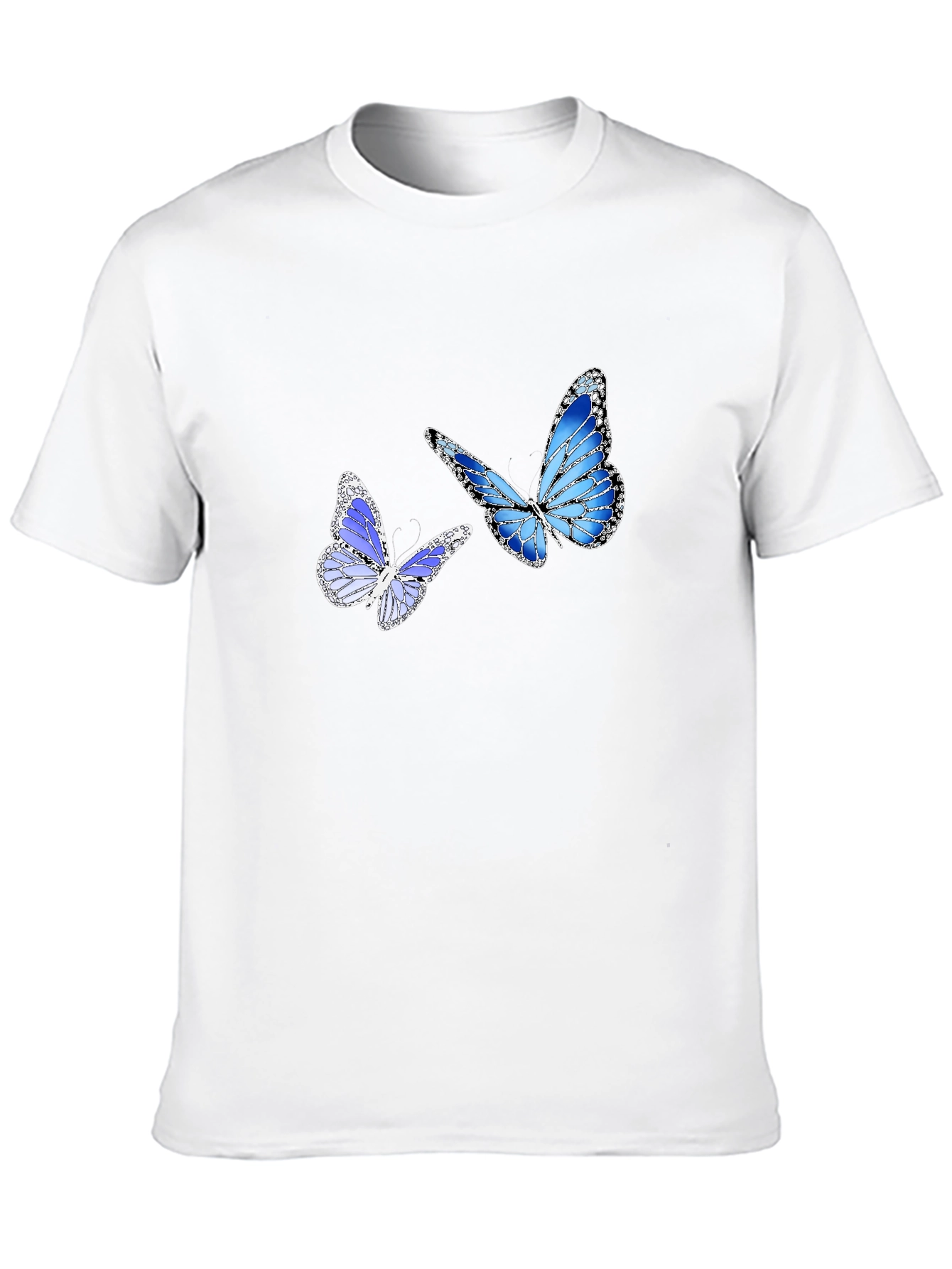 Butterfly Graphic Print Black T-Shirt