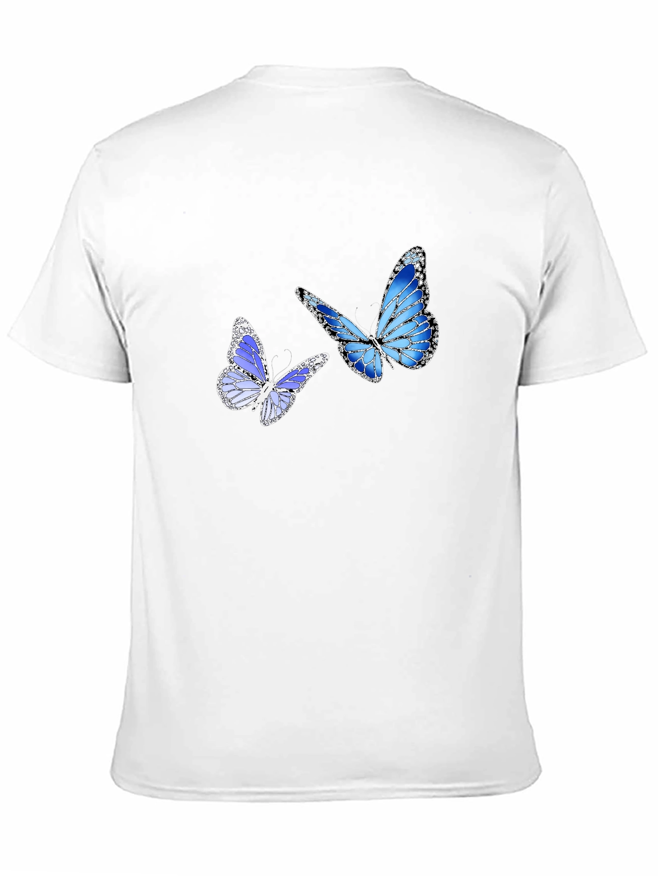 Butterfly Graphic Print Black T-Shirt