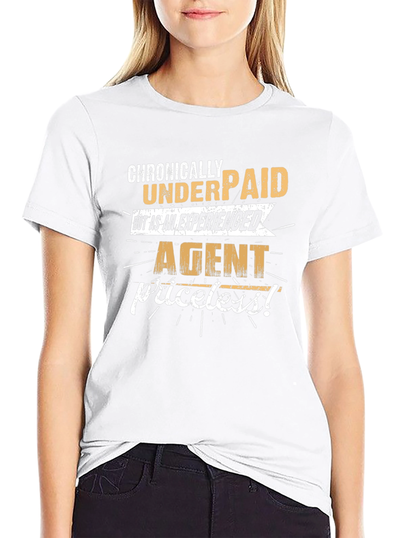 Chronically Underpaid Agent Novelty Graphic Tee