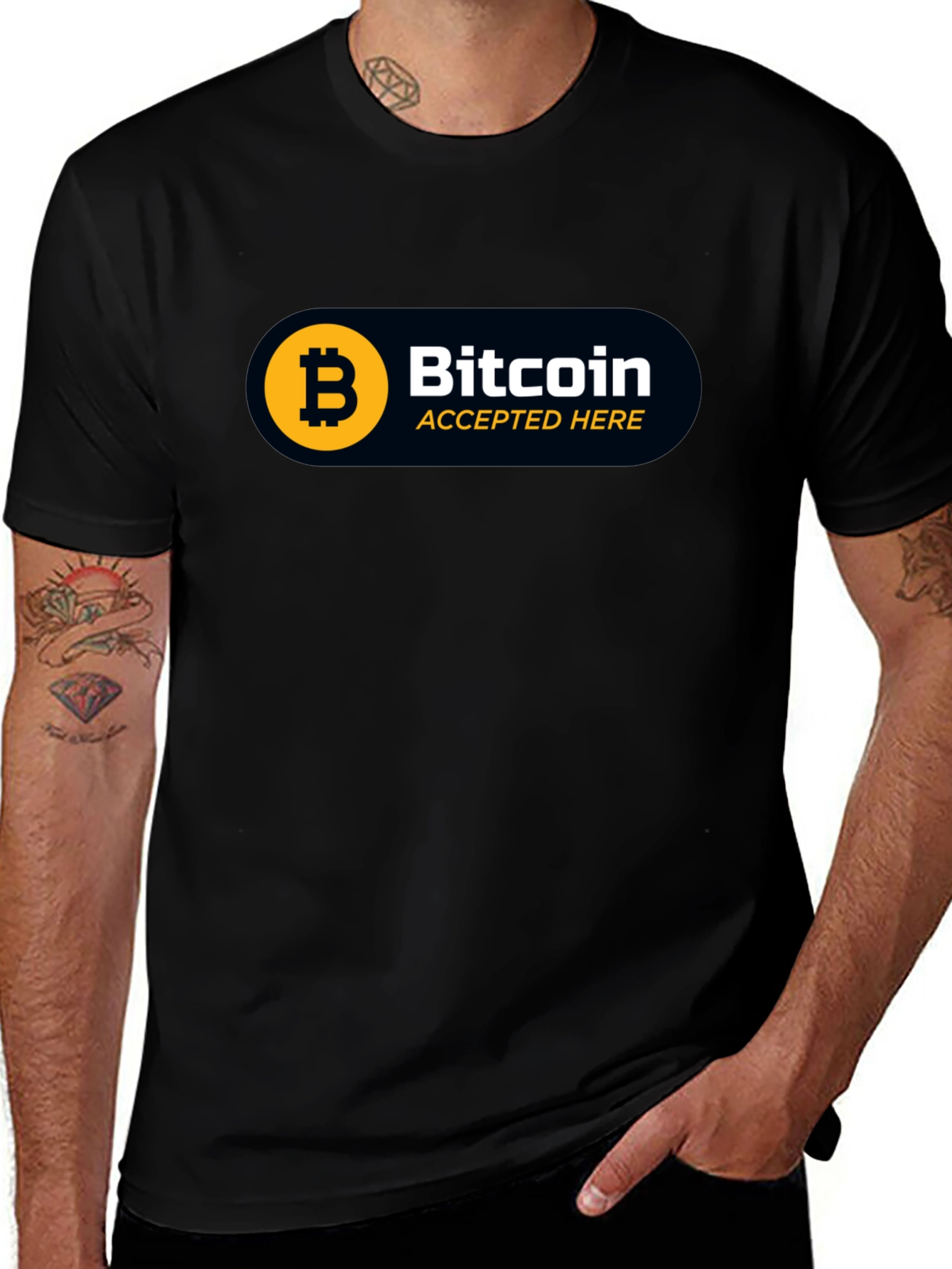Bitcoin Accepted Here Graphic Tee