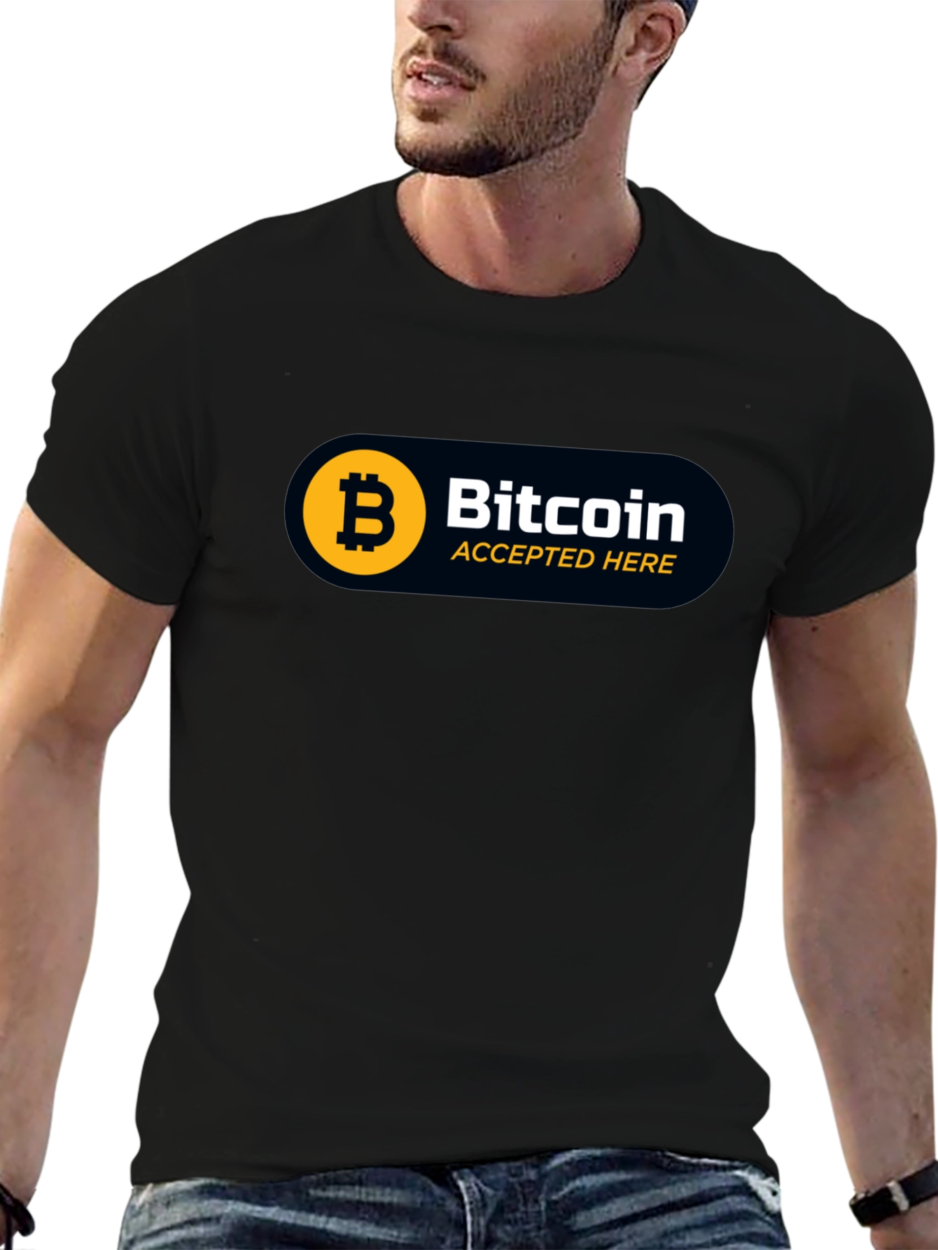 Bitcoin Accepted Here Graphic Tee