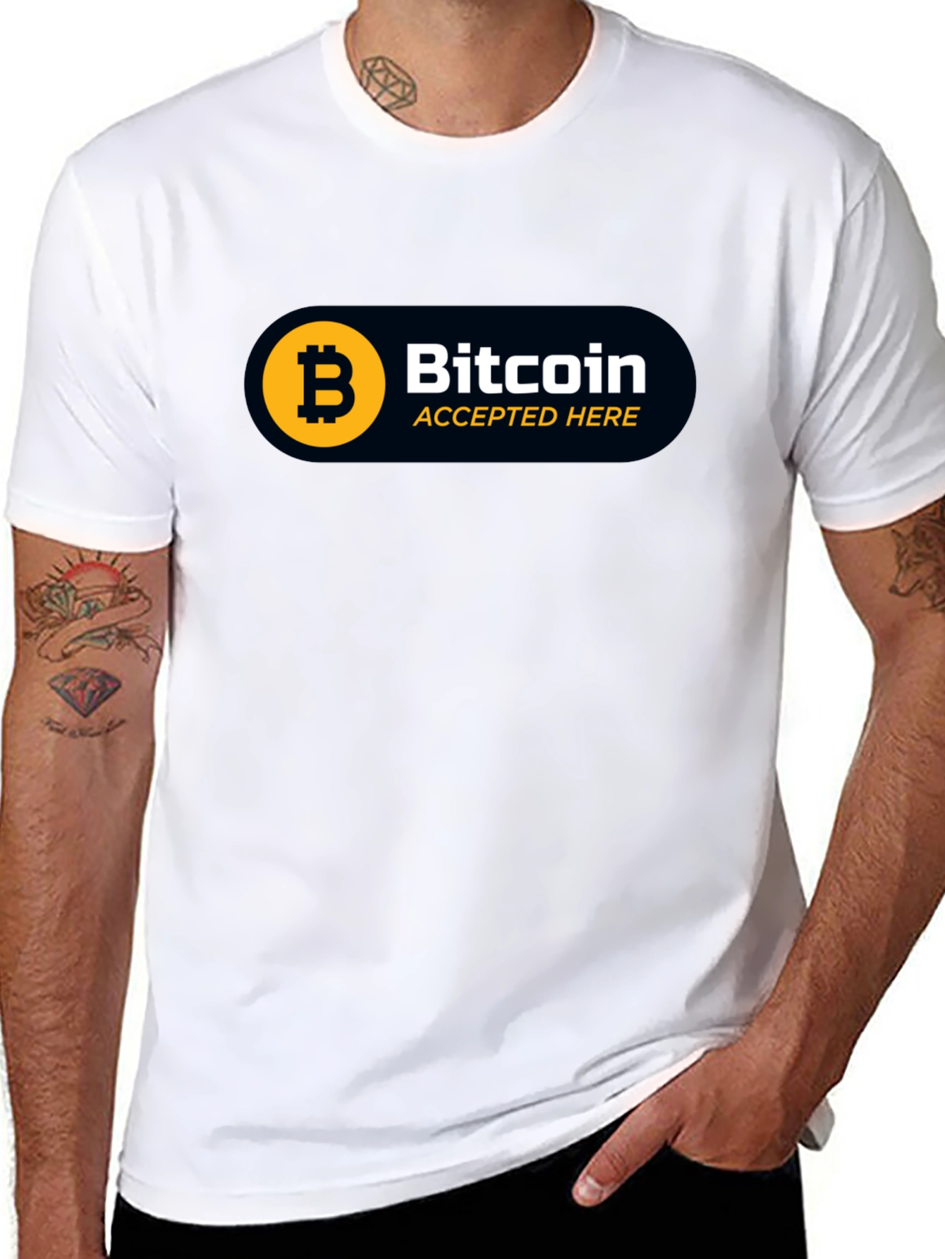 Bitcoin Accepted Here Graphic Tee
