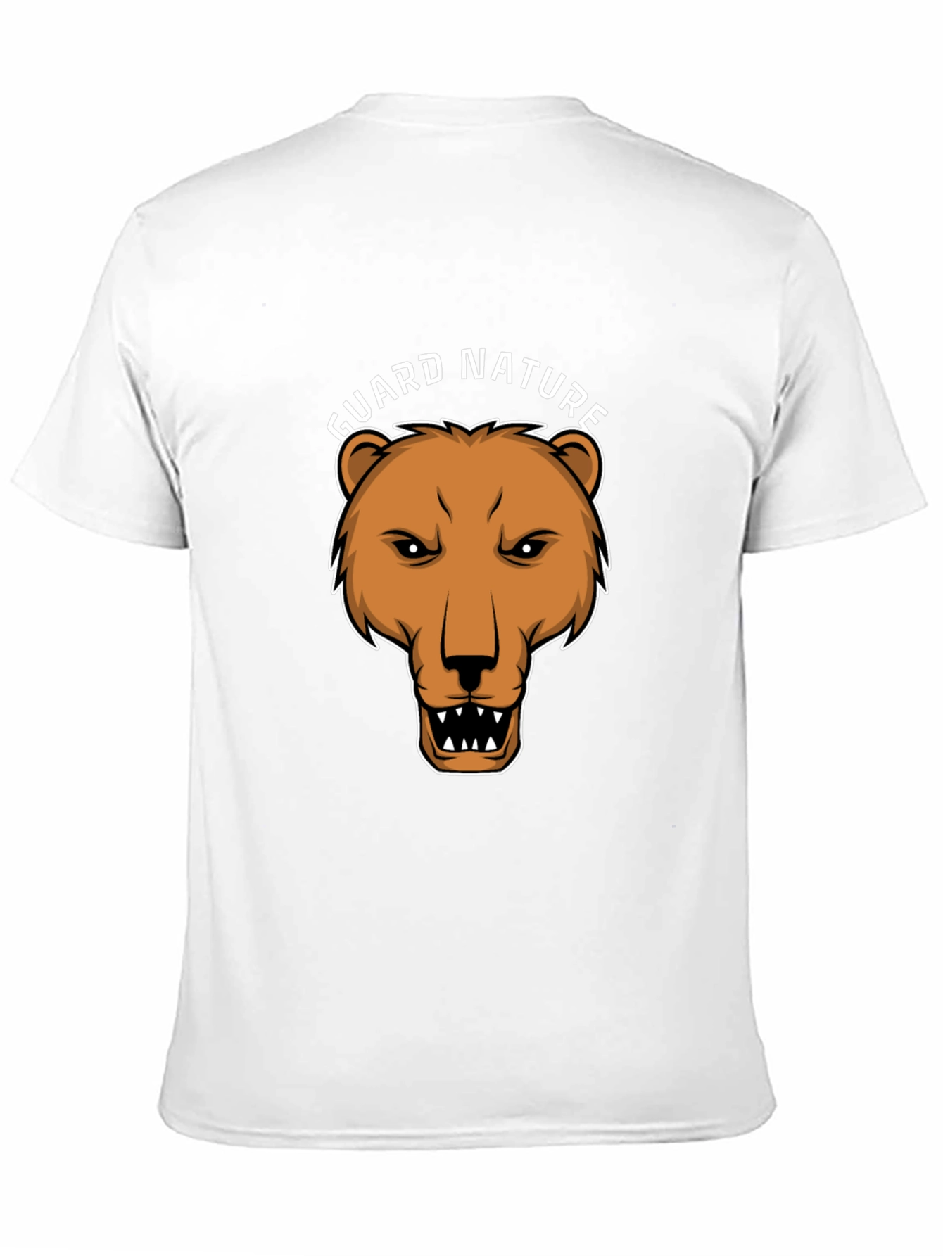 Guard Nature Bear Graphic Black T-Shirt