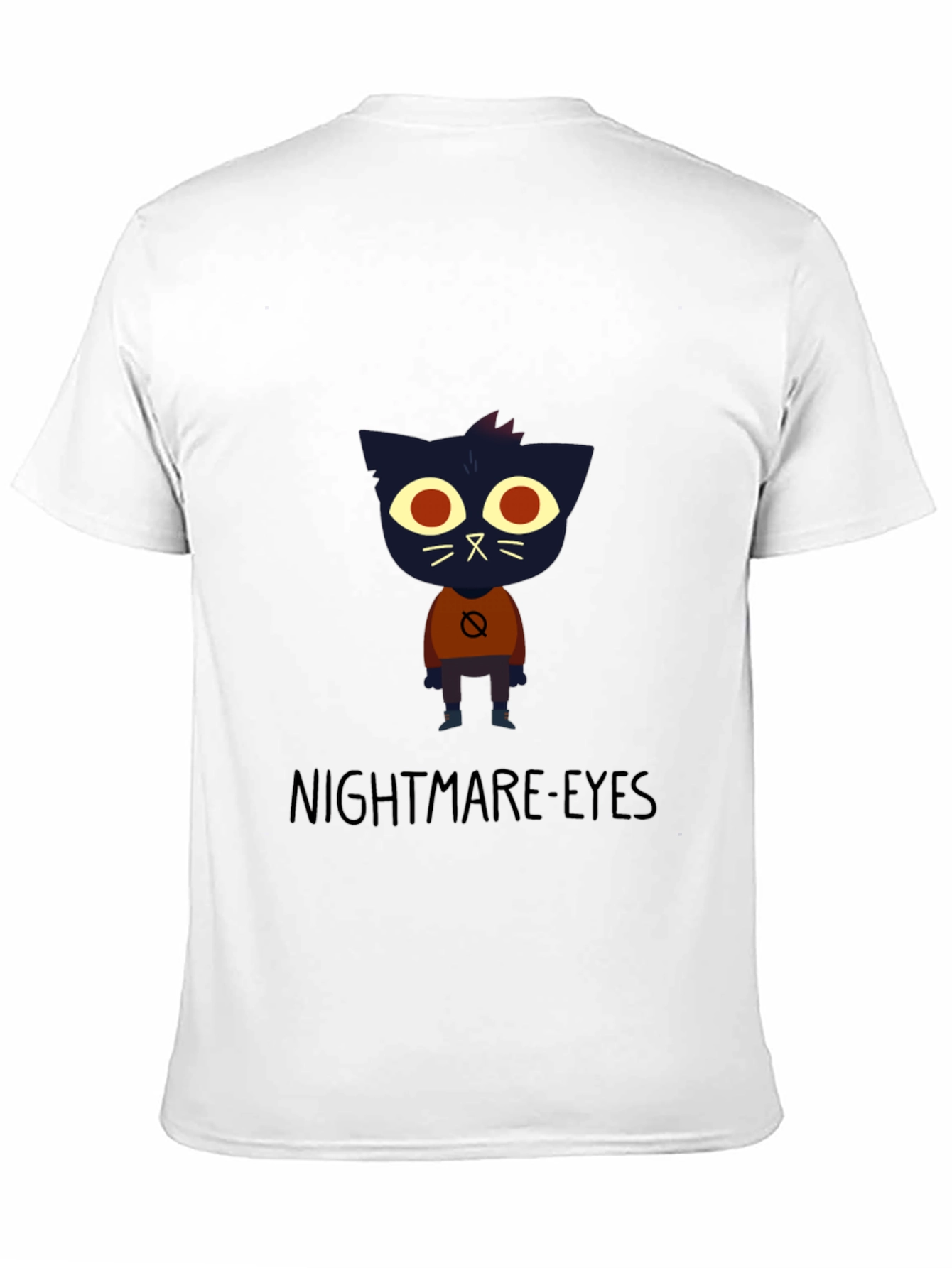 Nightmare Eyes Graphic Tee - Black Crew Neck Shirt