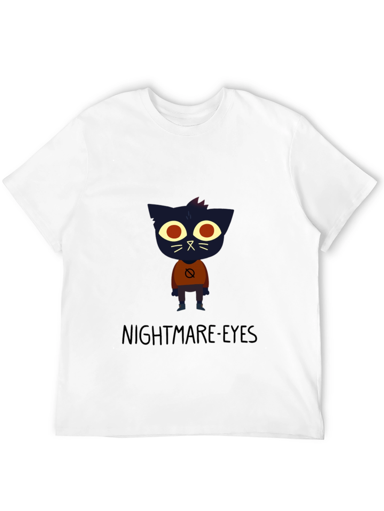 Nightmare Eyes Graphic Tee - Black Crew Neck Shirt