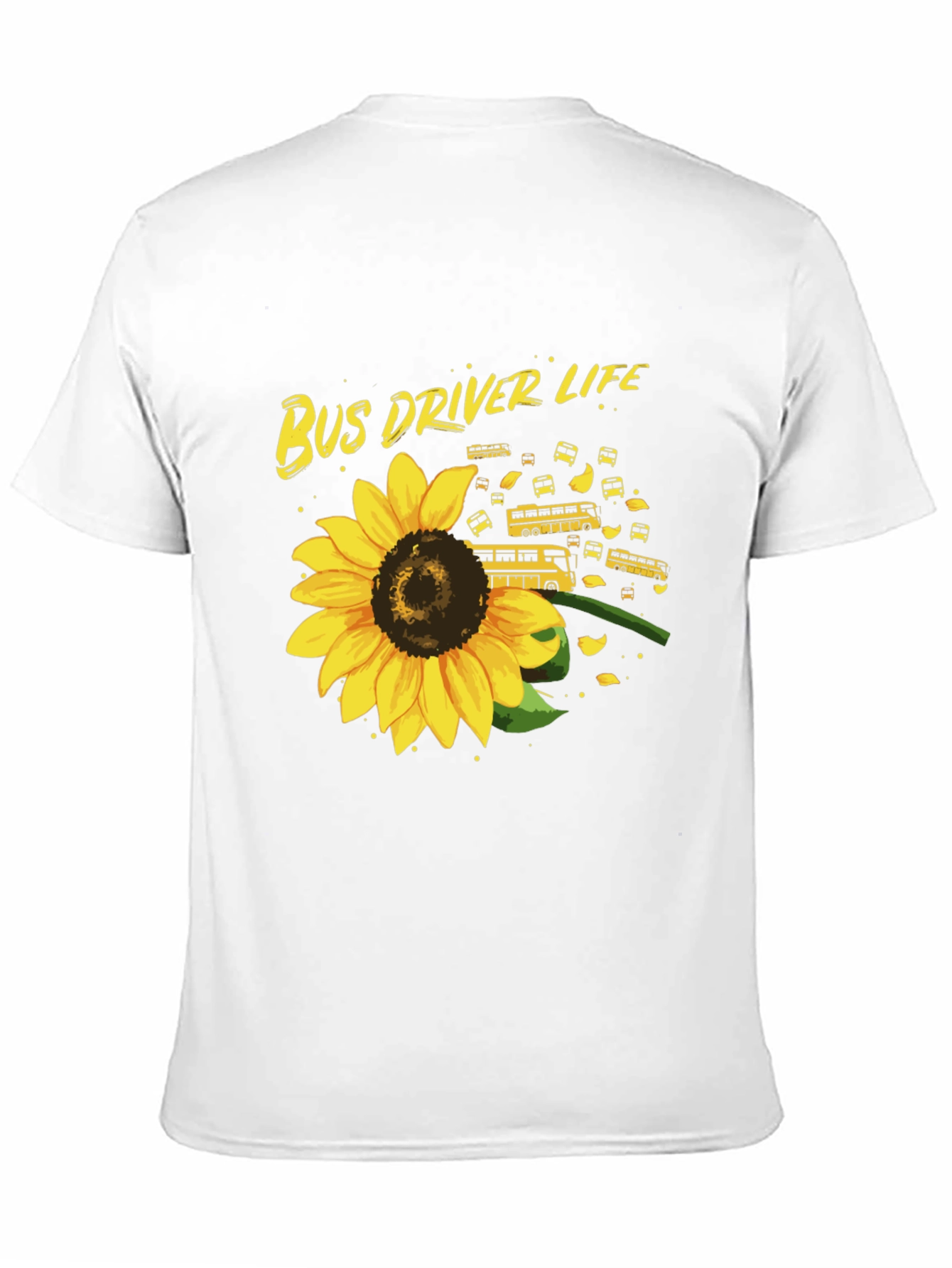 Bus Driver Life Sunflower T-Shirt