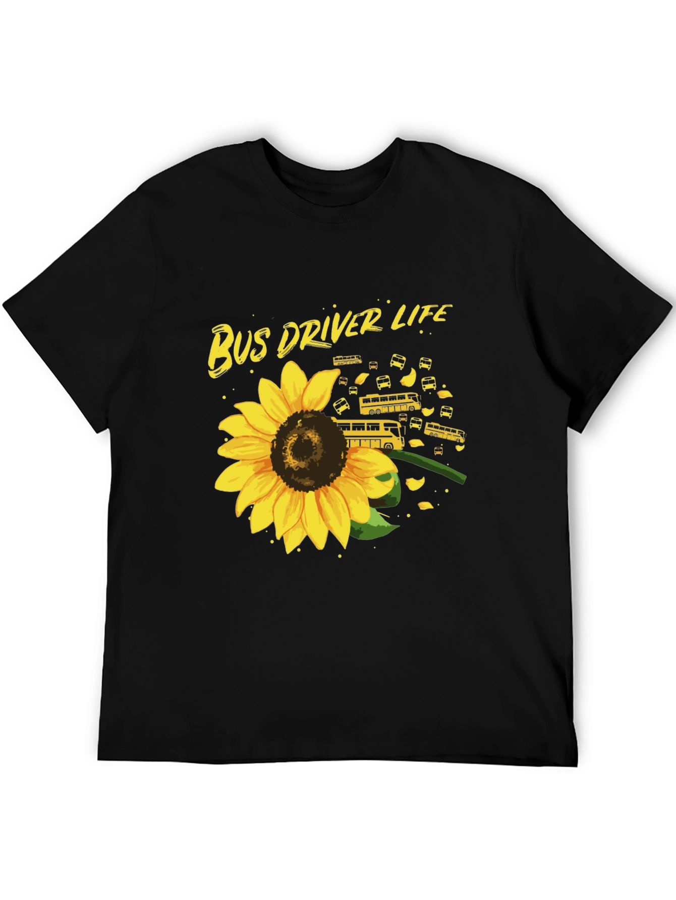 Bus Driver Life Sunflower T-Shirt
