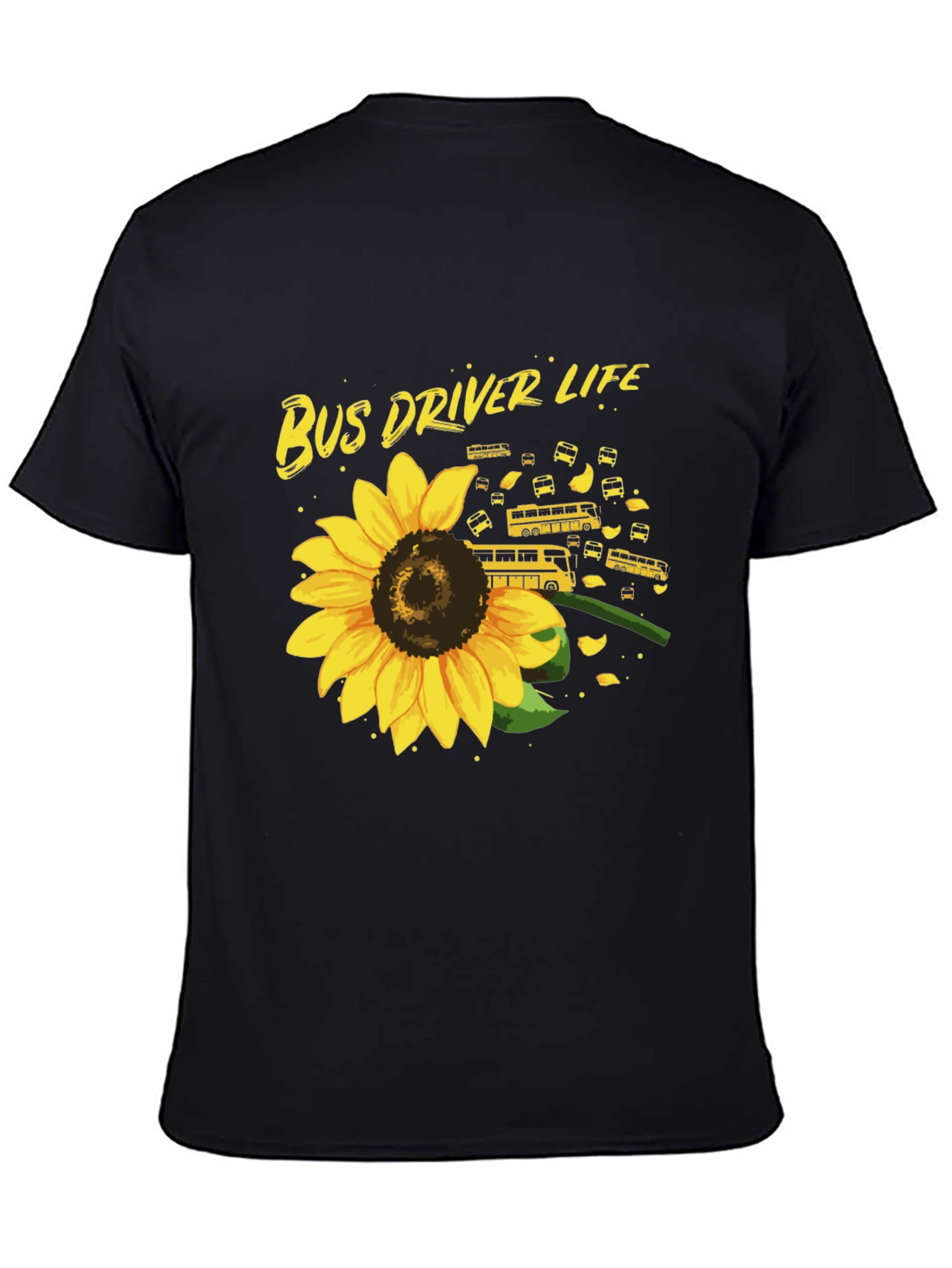Bus Driver Life Sunflower T-Shirt