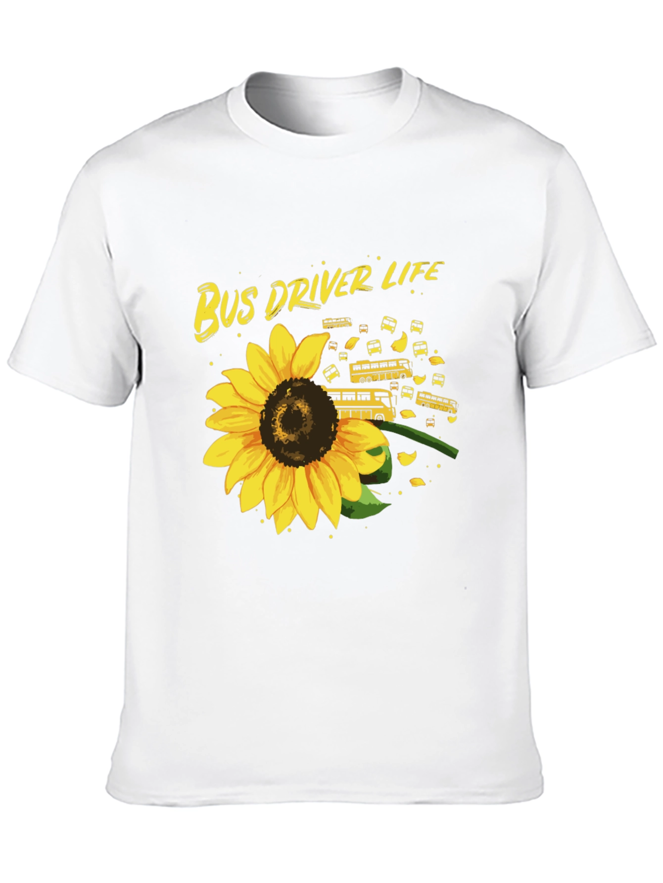 Bus Driver Life Sunflower T-Shirt