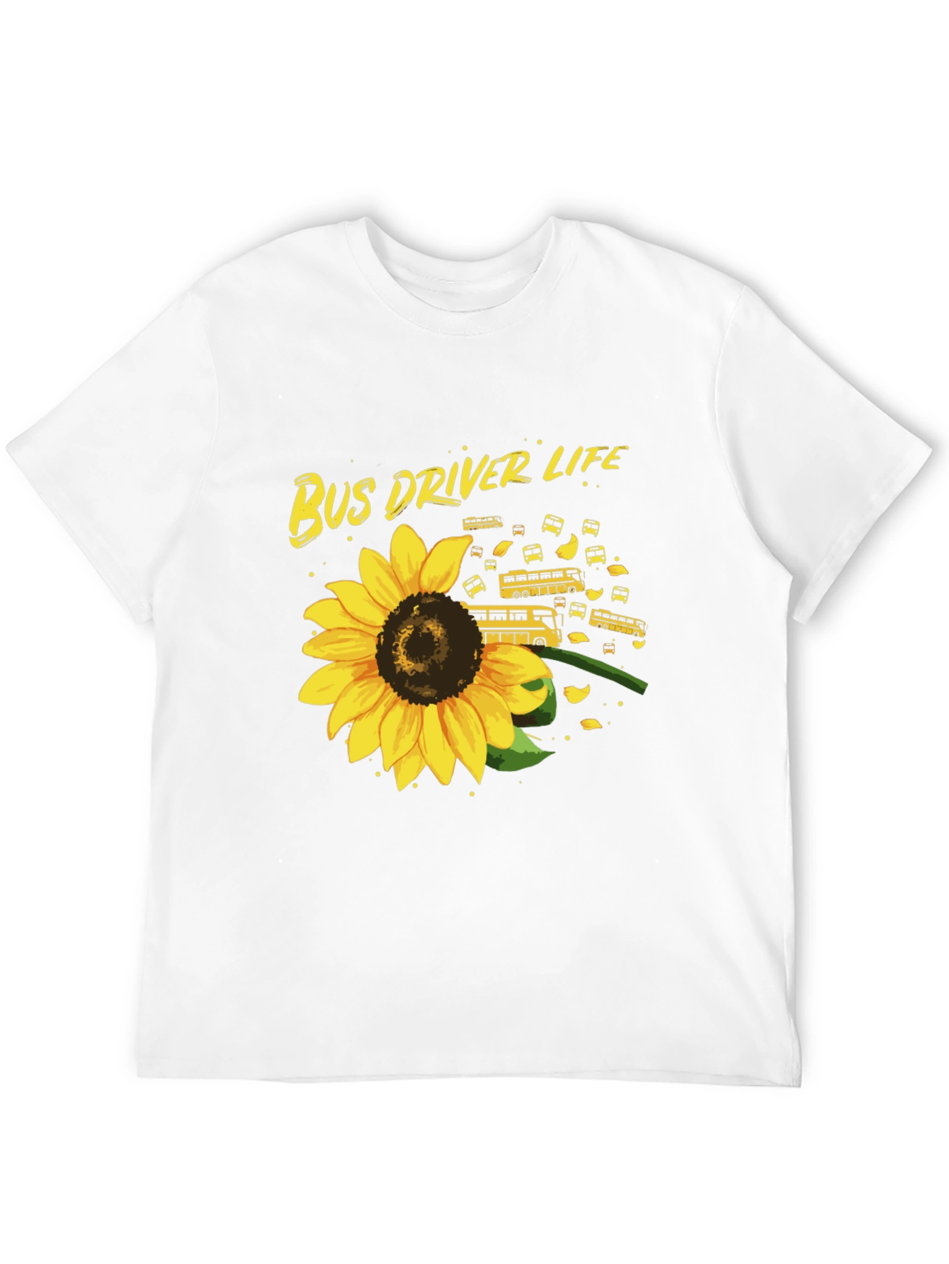 Bus Driver Life Sunflower T-Shirt