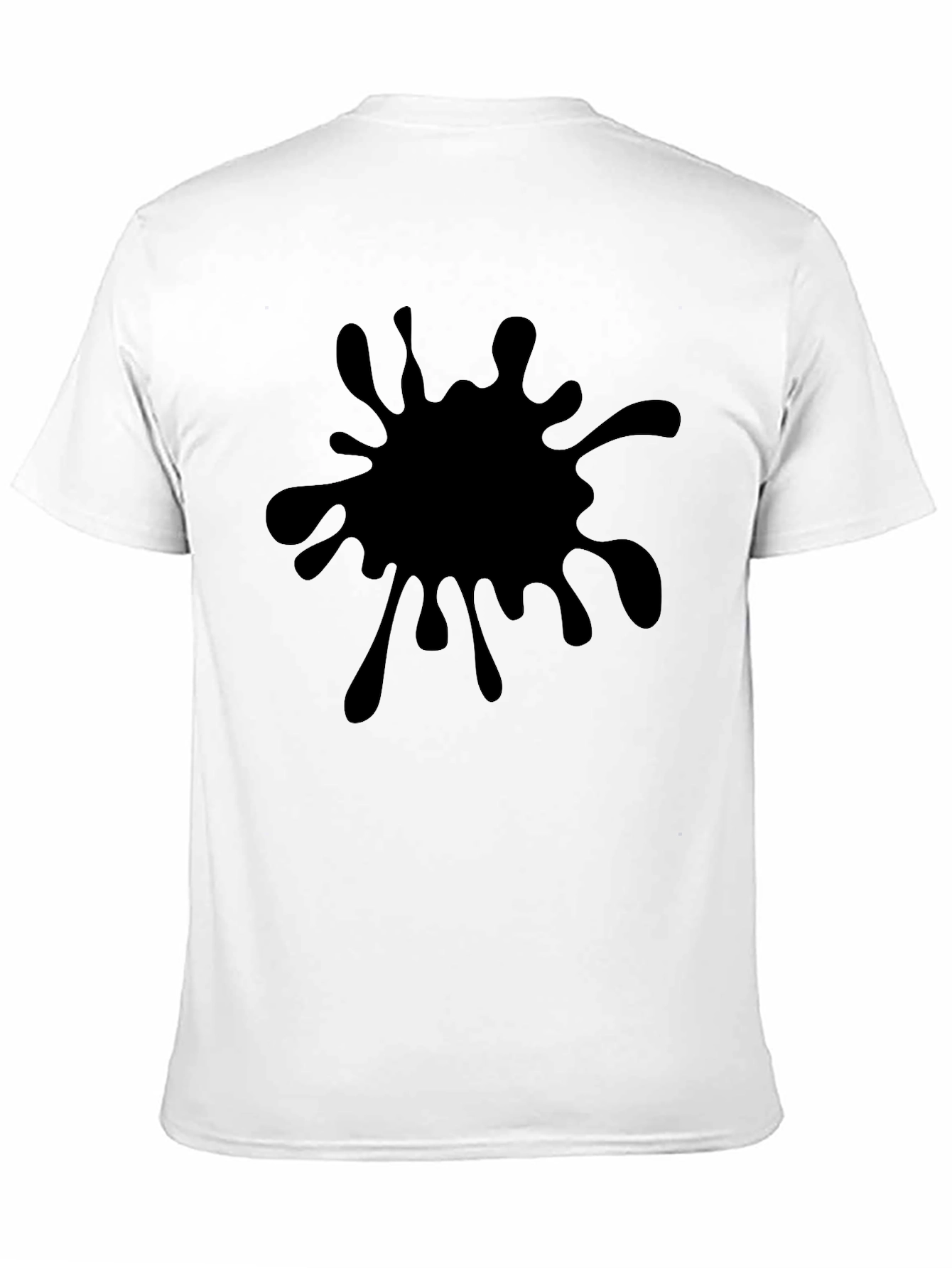 Black Splatter Graphic Tee - Mens Casual Shirt