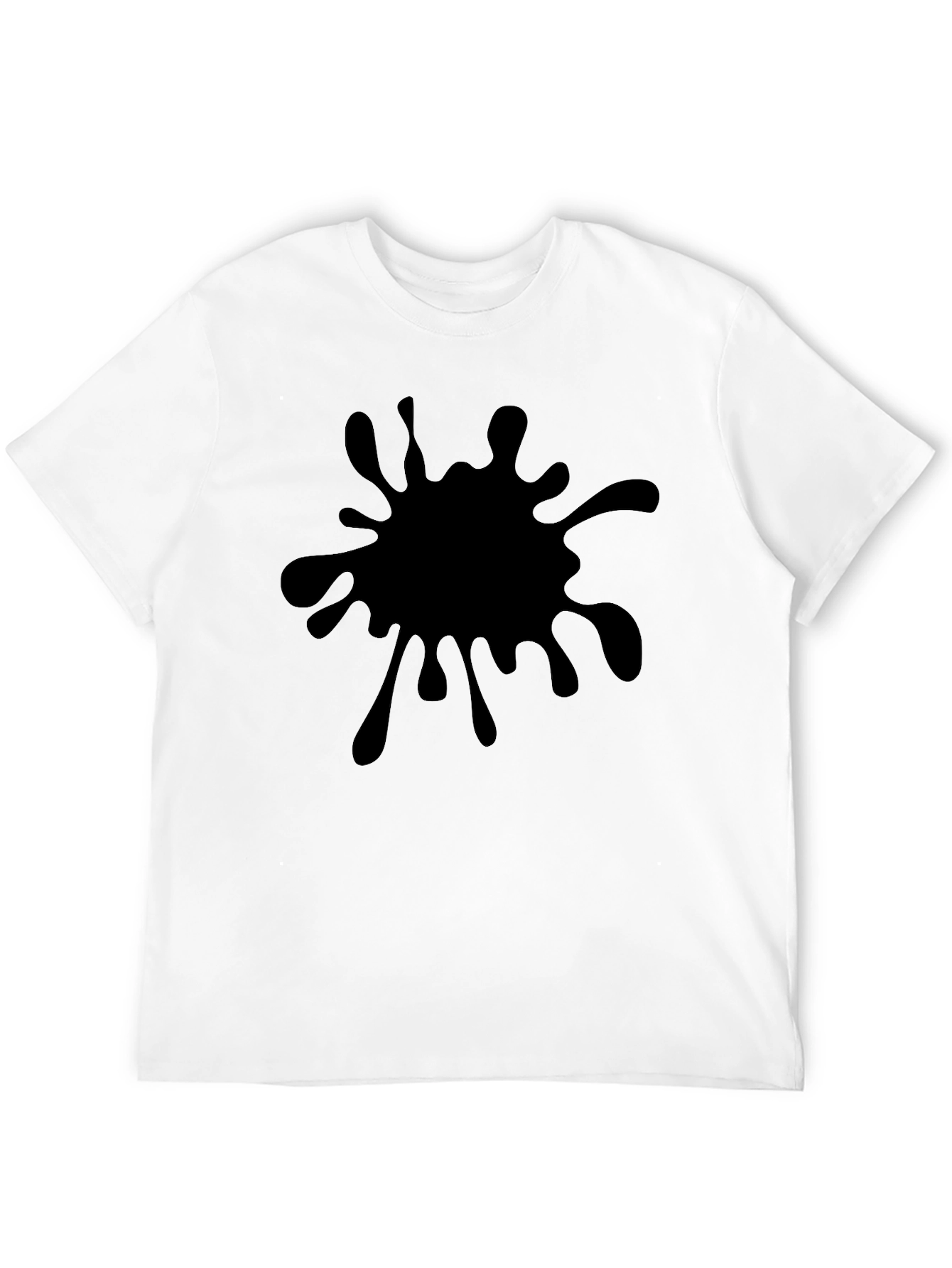 Black Splatter Graphic Tee - Mens Casual Shirt