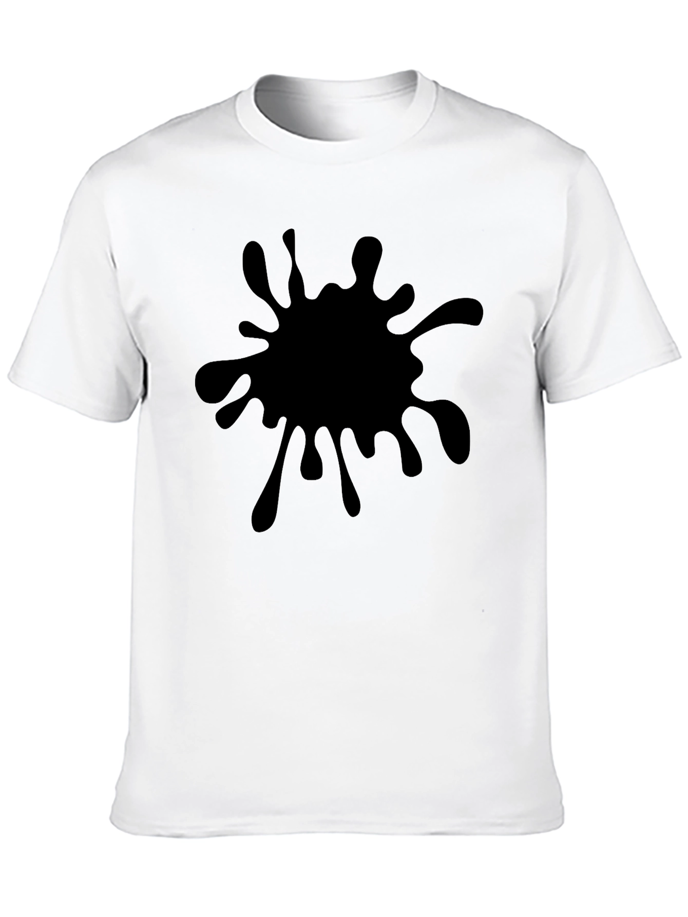 Black Splatter Graphic Tee - Mens Casual Shirt