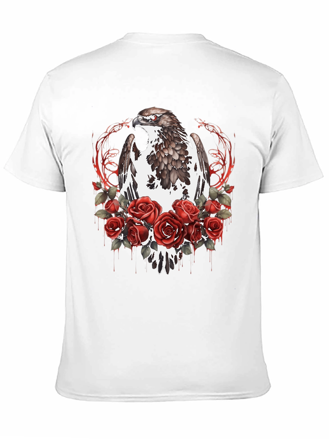 Eagle & Roses Graphic T-Shirt - Bold Black Tee