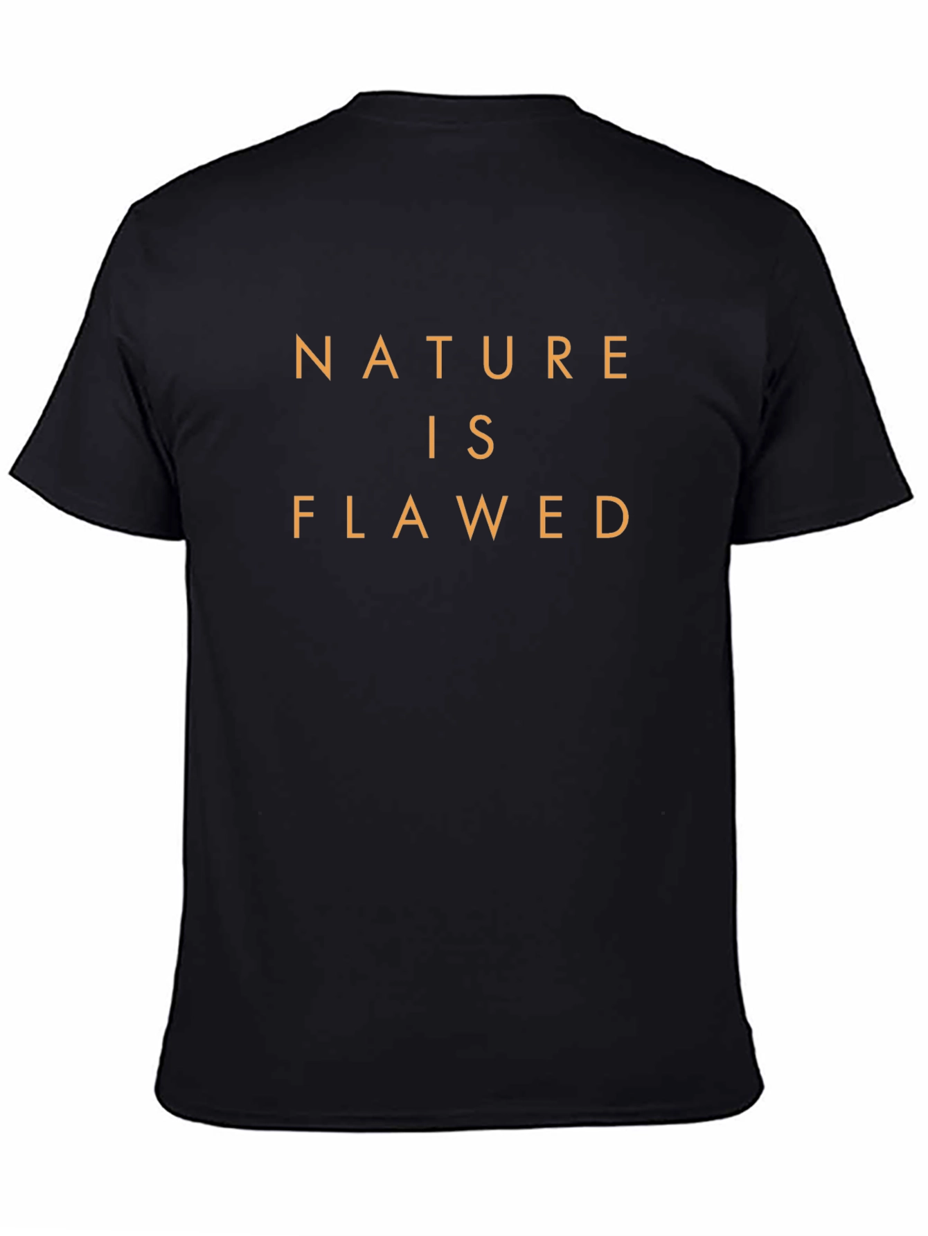 Nature is Flawed Black T-Shirt - Menswear