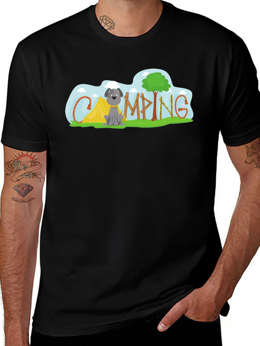 Camping Dog Tee - Adventure Awaits!