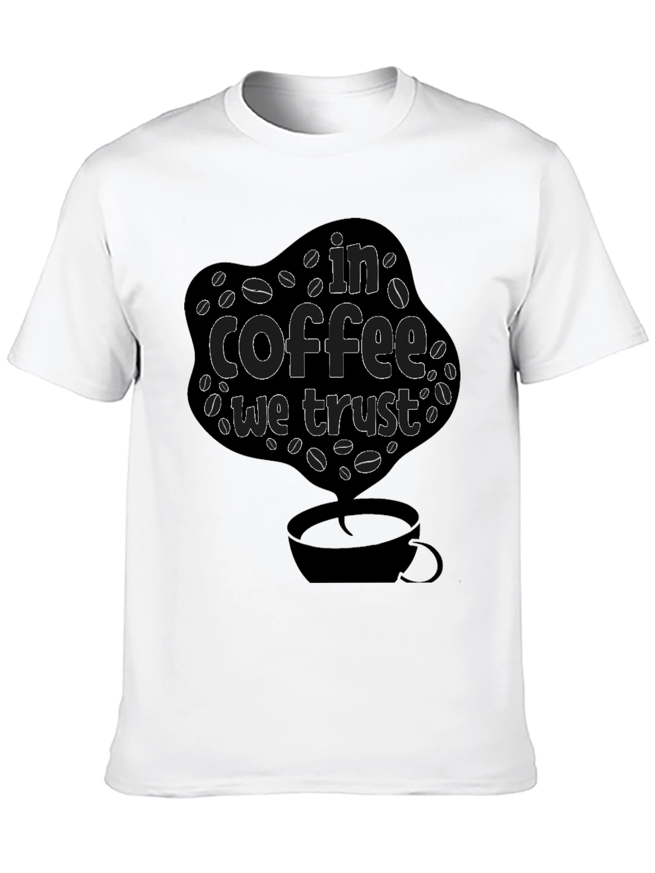 In Coffee We Trust Black T-Shirt