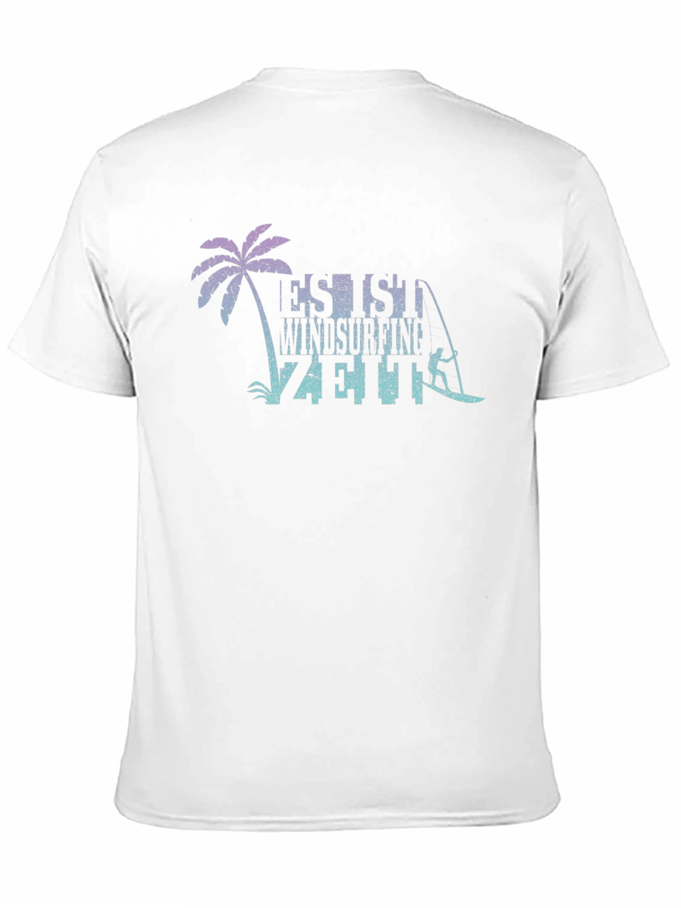 Windsurfing T-Shirt - Palm Tree Design