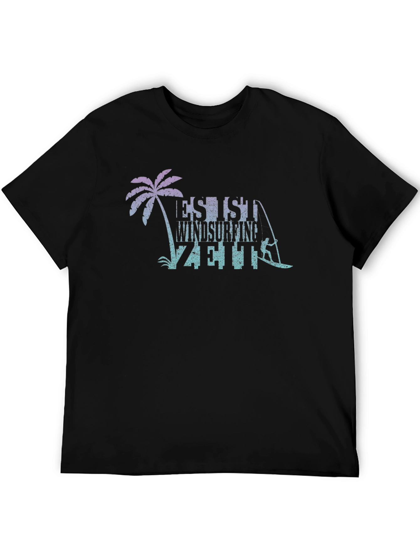 Windsurfing T-Shirt - Palm Tree Design