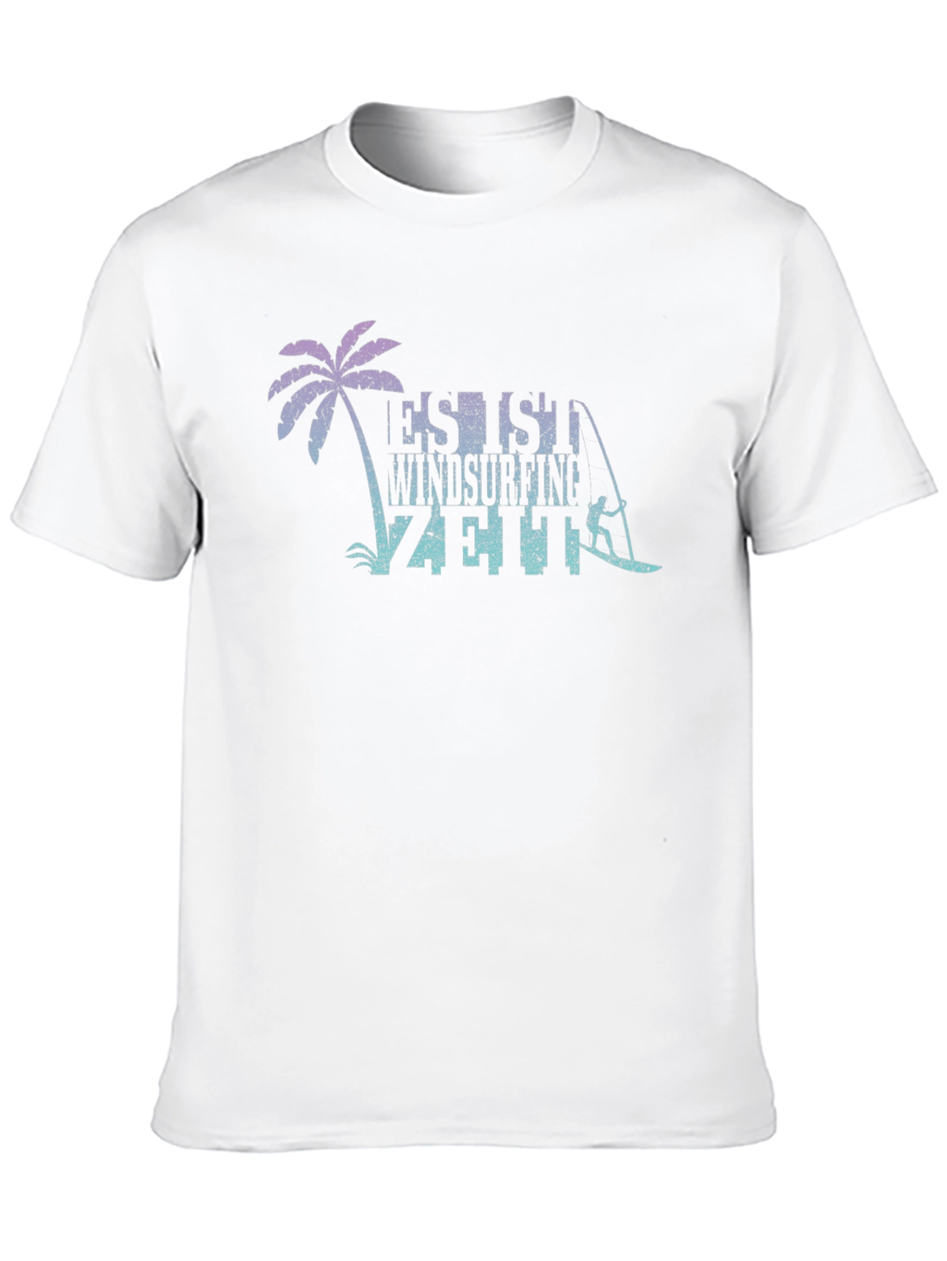 Windsurfing T-Shirt - Palm Tree Design
