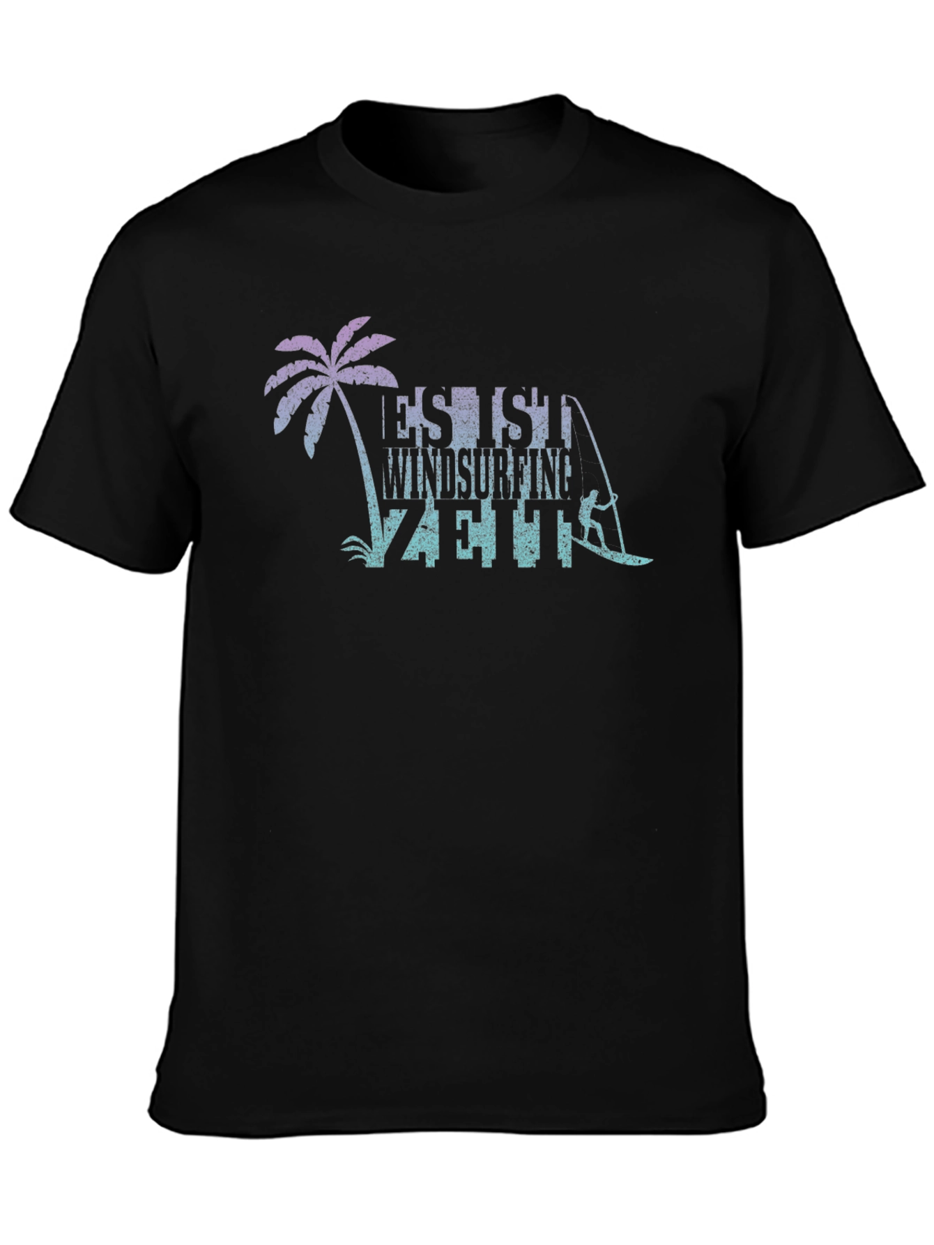 Windsurfing T-Shirt - Palm Tree Design