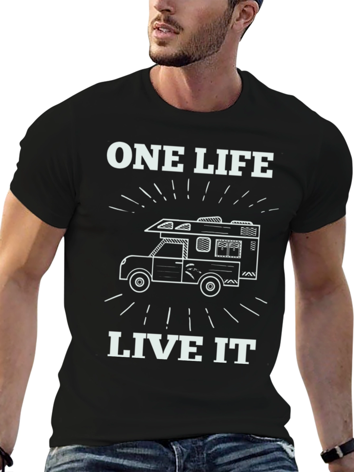 One Life Live It Camper Van Graphic T-Shirt