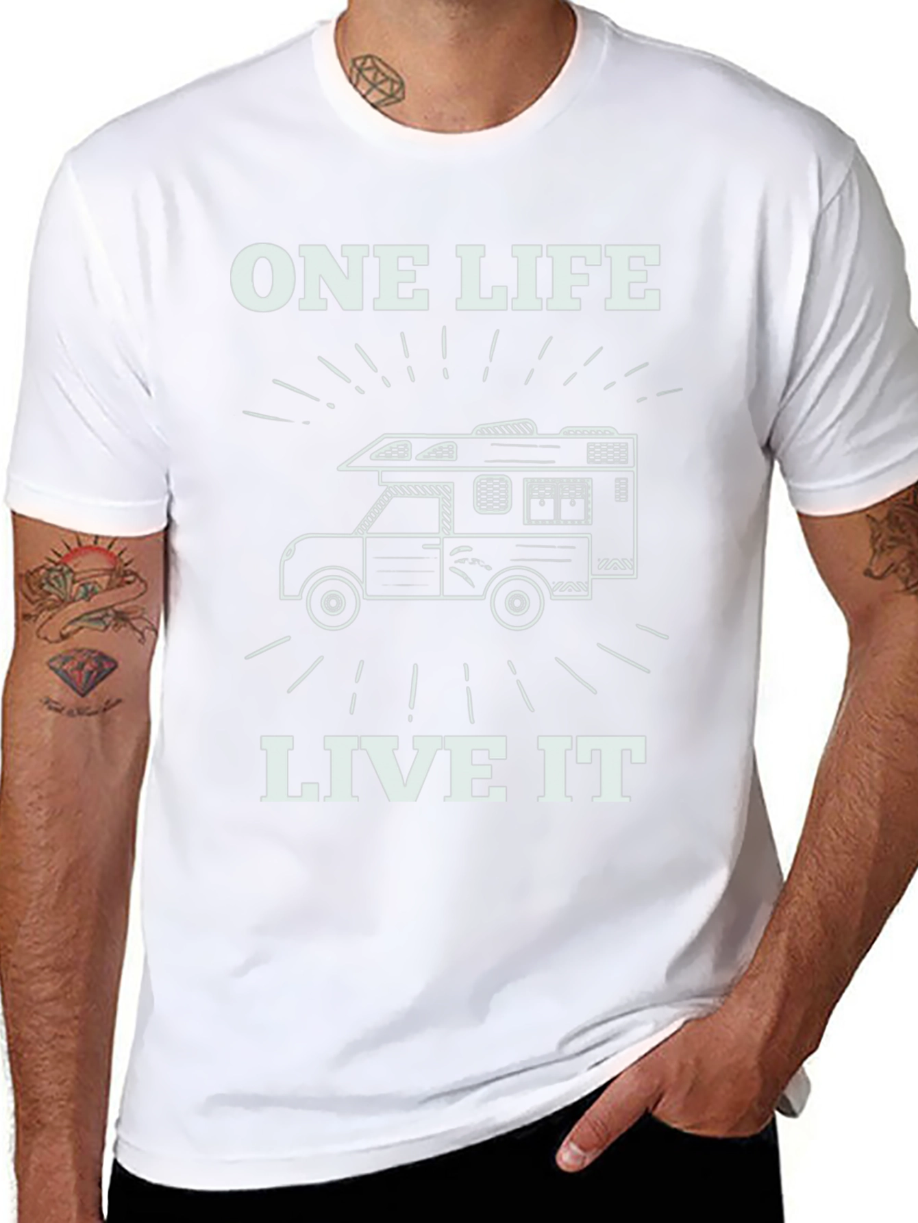 One Life Live It Camper Van Graphic T-Shirt