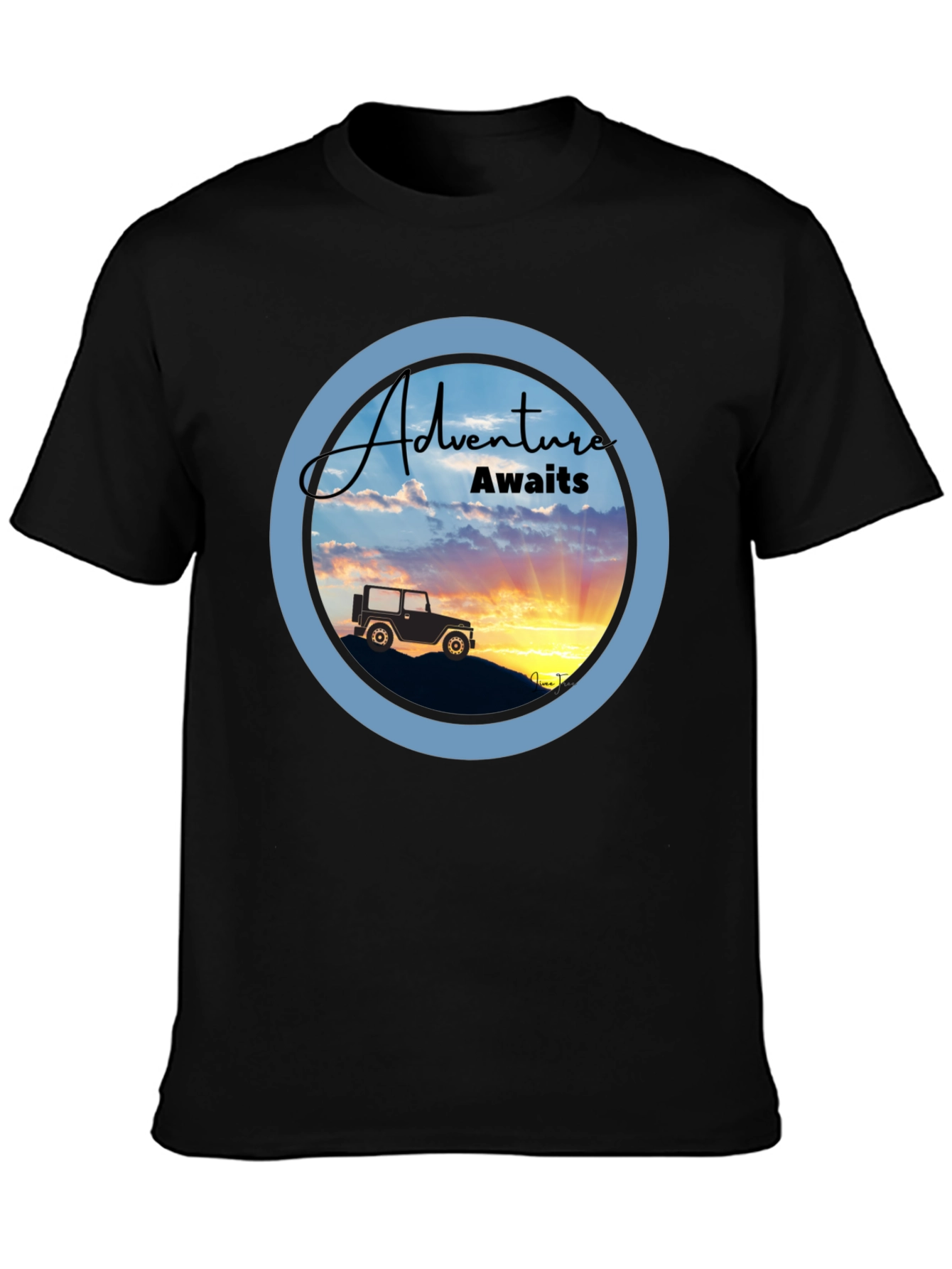 Adventure Awaits Graphic Tee - Black