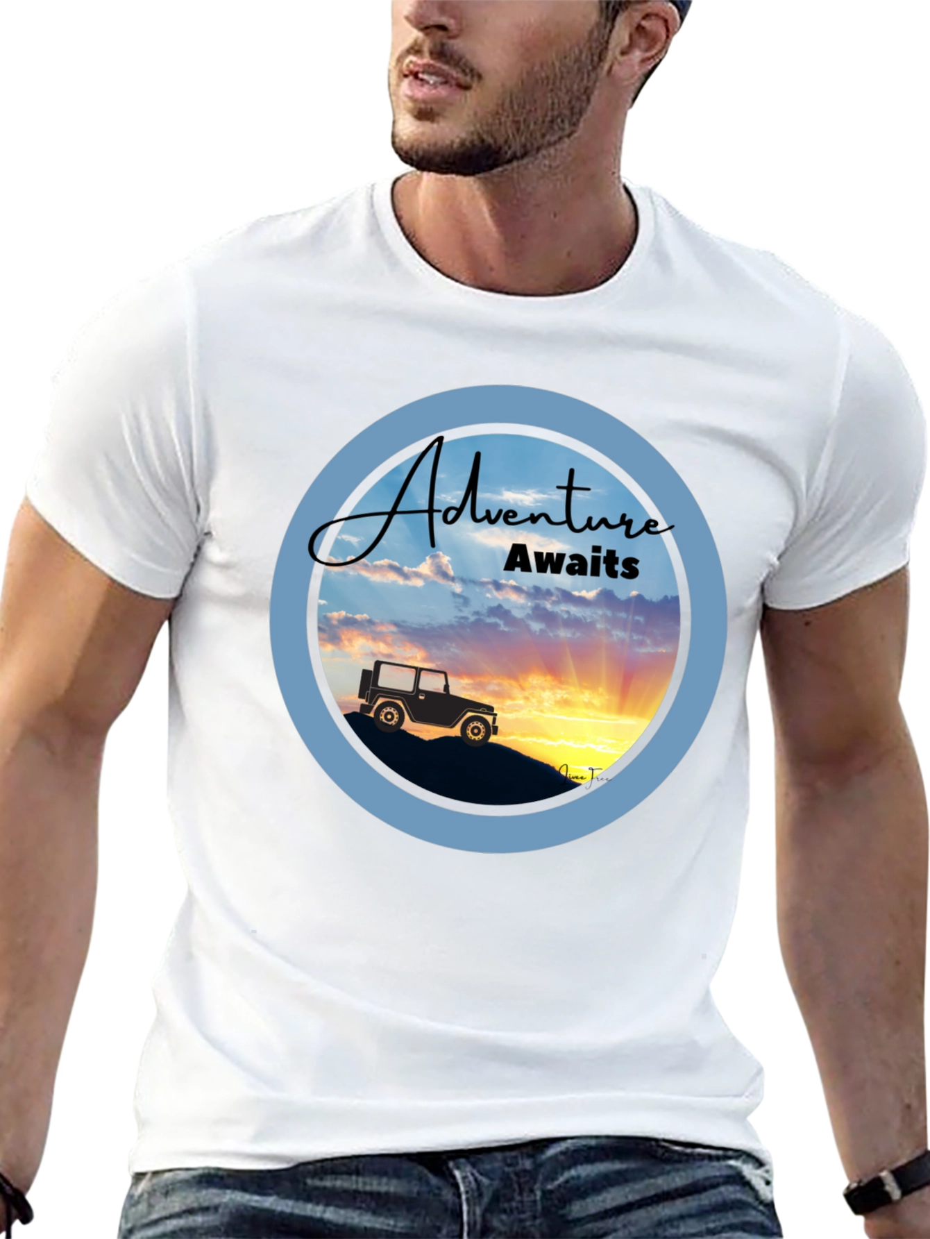 Adventure Awaits Graphic Tee - Black