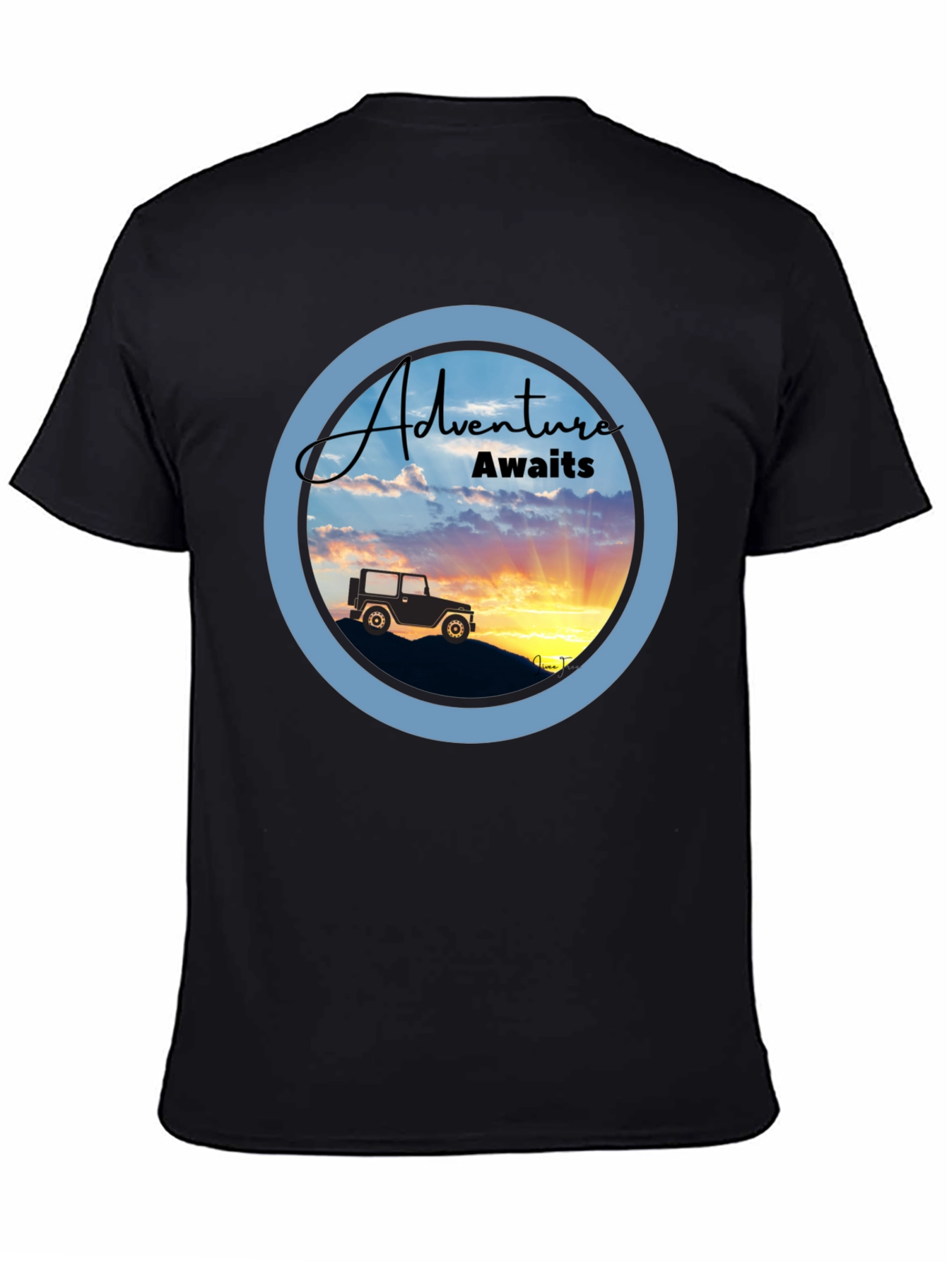 Adventure Awaits Graphic Tee - Black