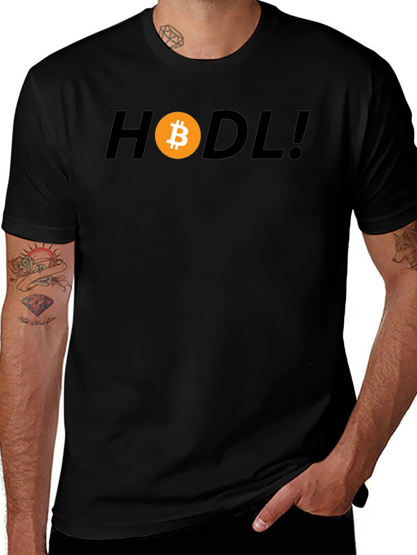 HODL Bitcoin Crypto T-Shirt - Black