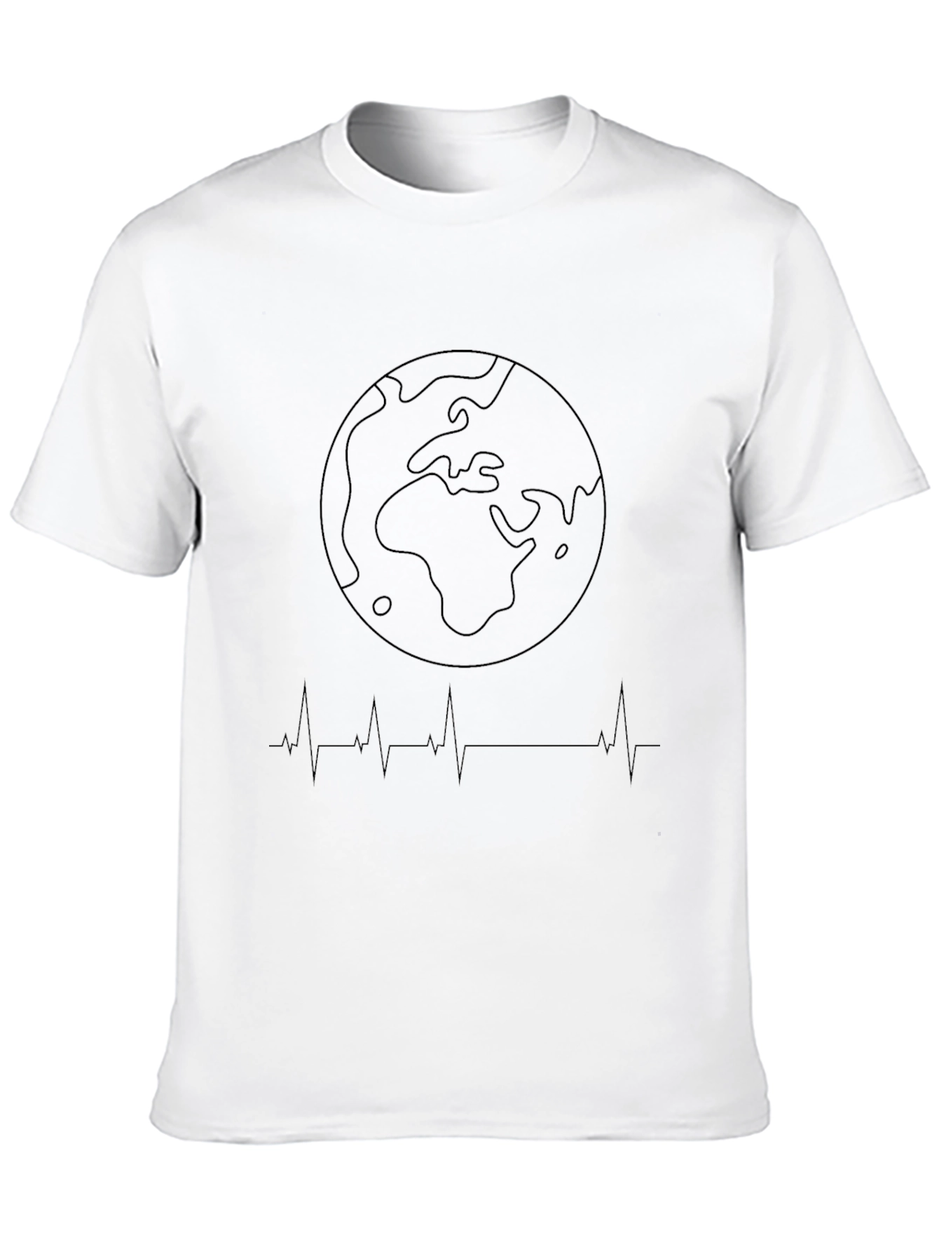 Earth Heartbeat Graphic Tee - Black T-Shirt
