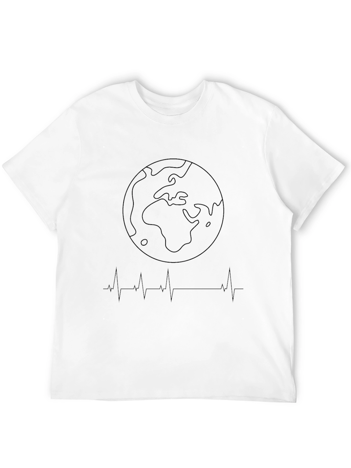 Earth Heartbeat Graphic Tee - Black T-Shirt
